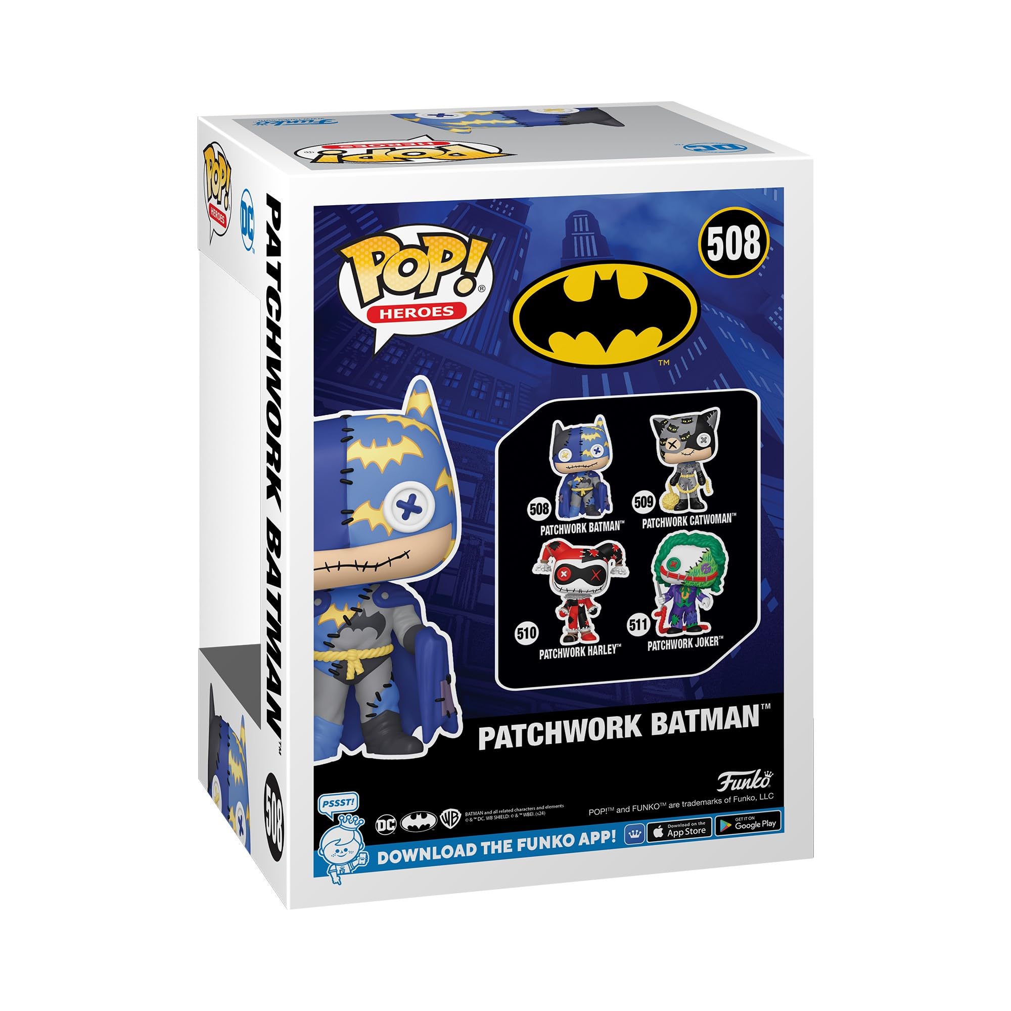 Foto 4 pulgar | Figura De Acción Funko Pop! Animación Patchwork Batman 10 Cm - Venta Internacional.
