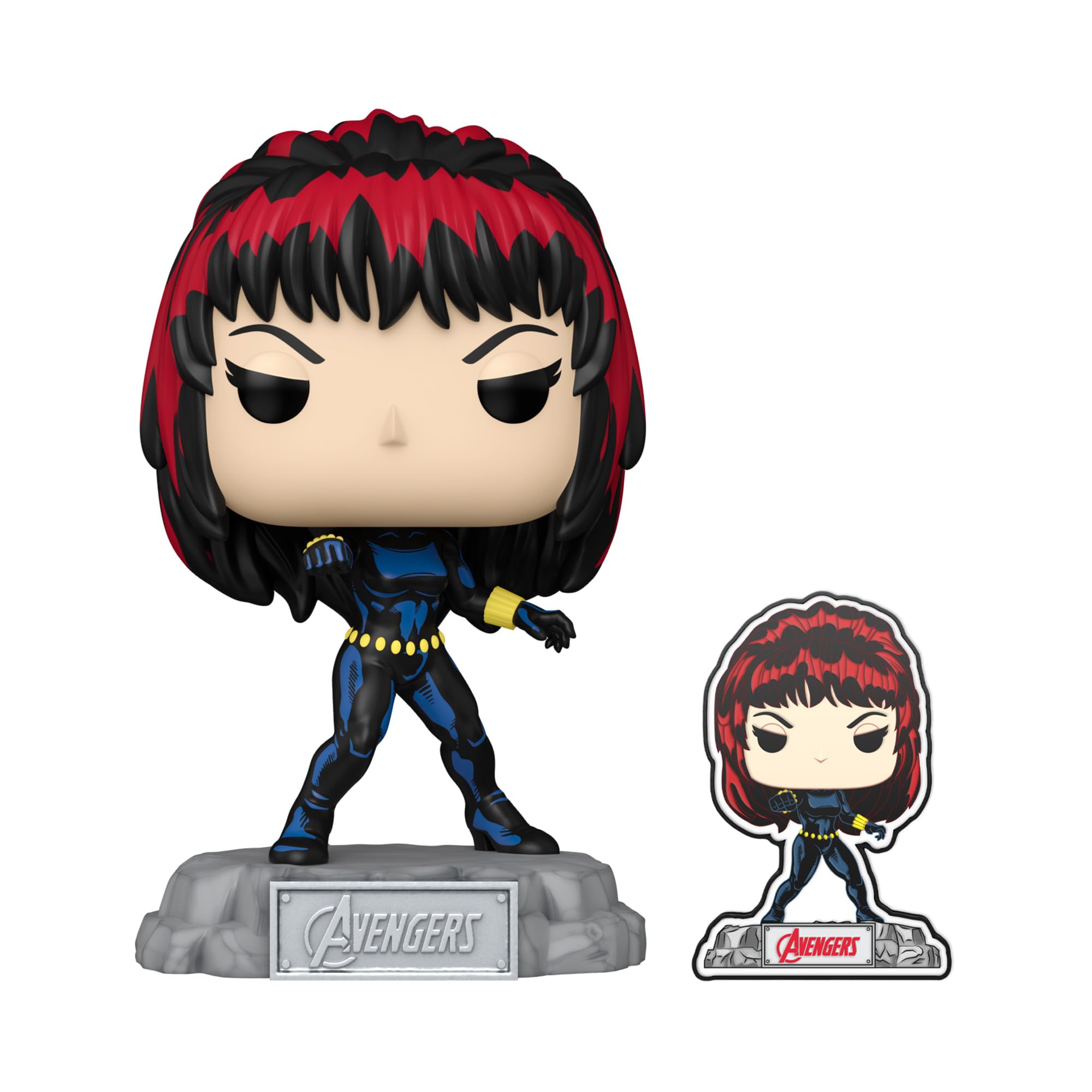 Foto 3 pulgar | Funko Pop! De Colección 60 Aniversario De Black Widow Con Pin - Venta Internacional.