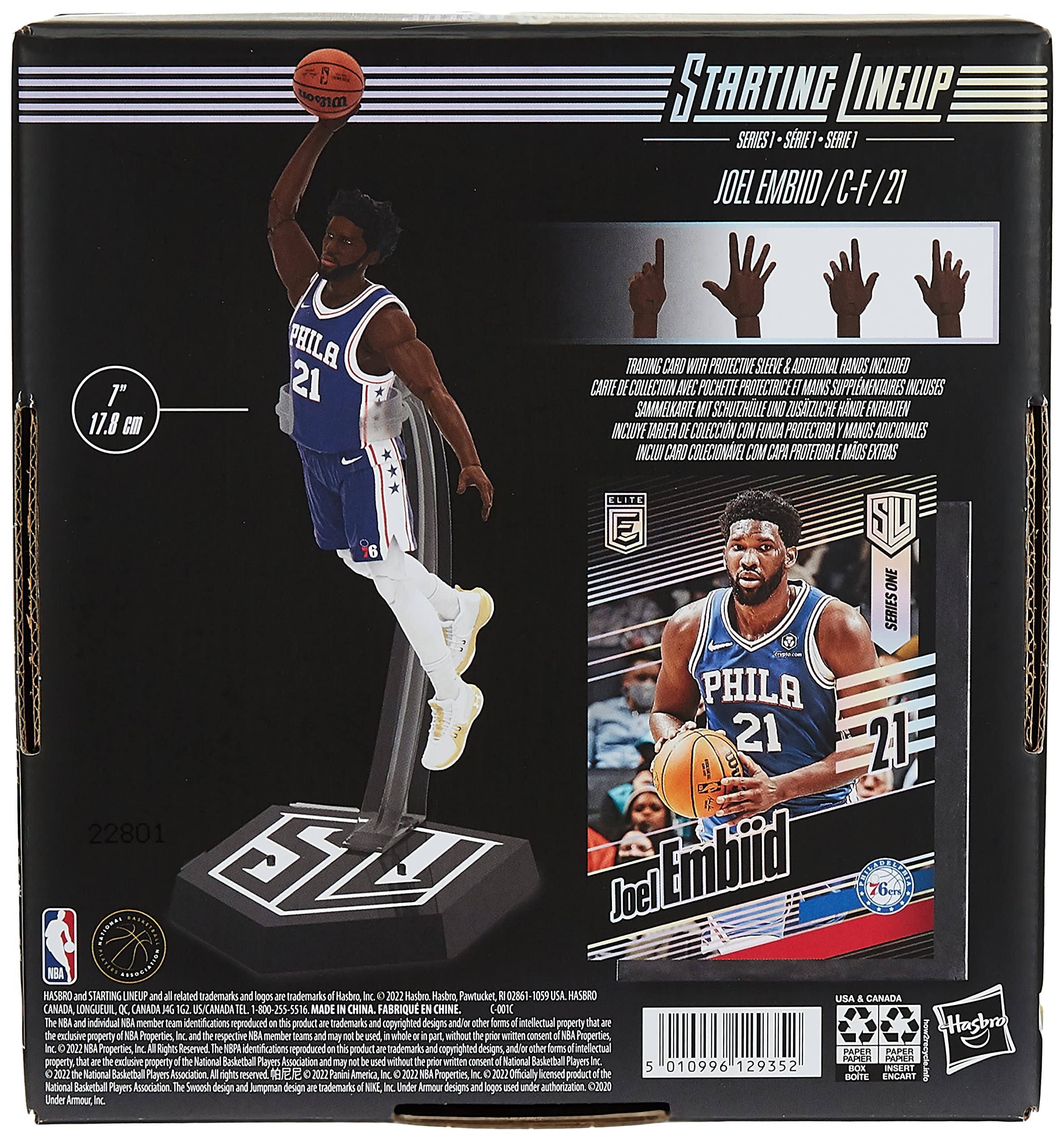 Foto 7 pulgar | Figura De Acción: Alineación Inicial De Hasbro, Serie 1 De La Nba, Joel Embiid - Venta Internacional.