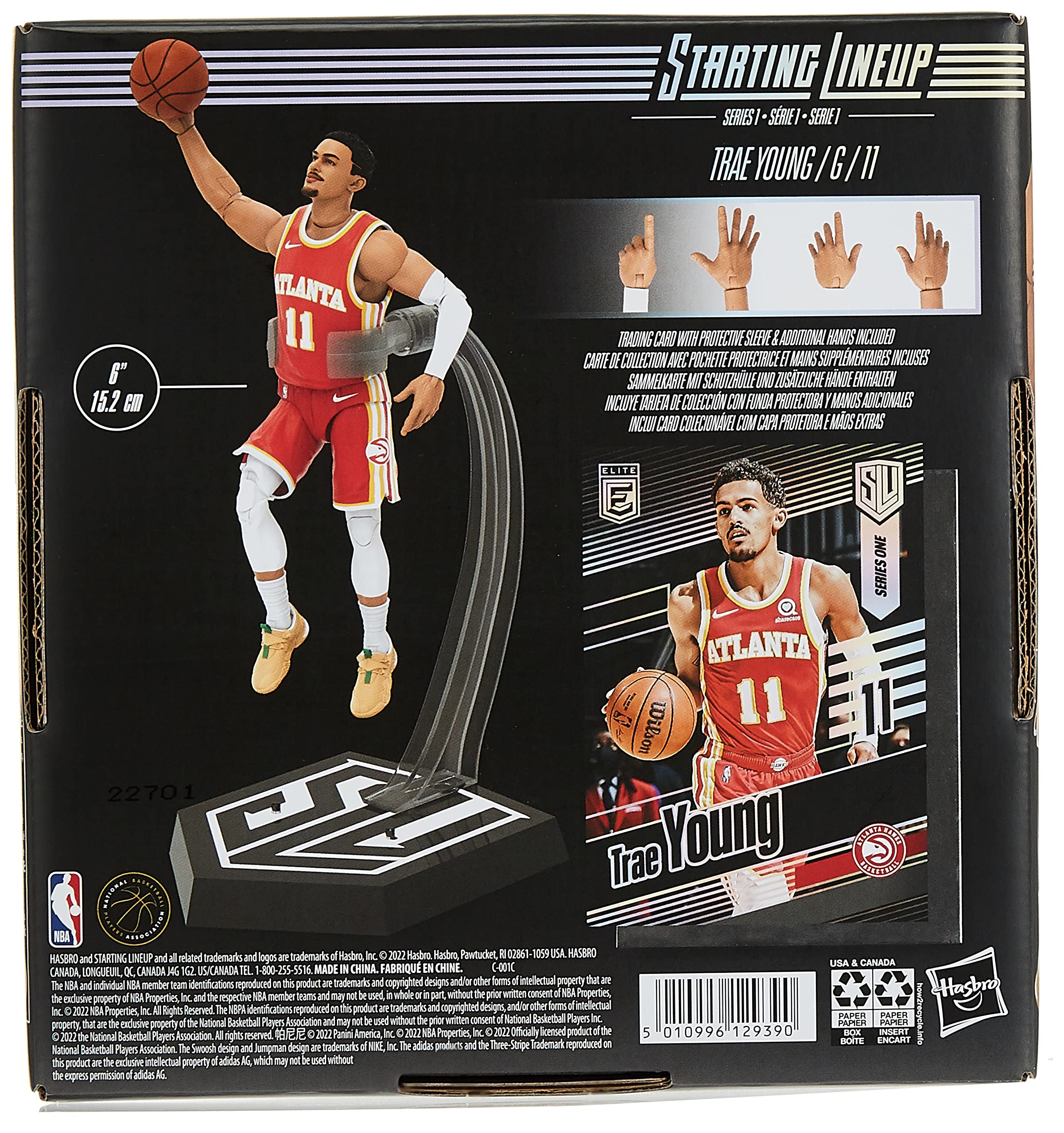Foto 7 pulgar | Figura De Acción: Alineación Inicial De La Serie 1 De La Nba De Hasbro: Trae Young - Venta Internacional.