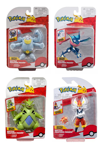 Figuras Pokémon Battle Feature 4 Piezas