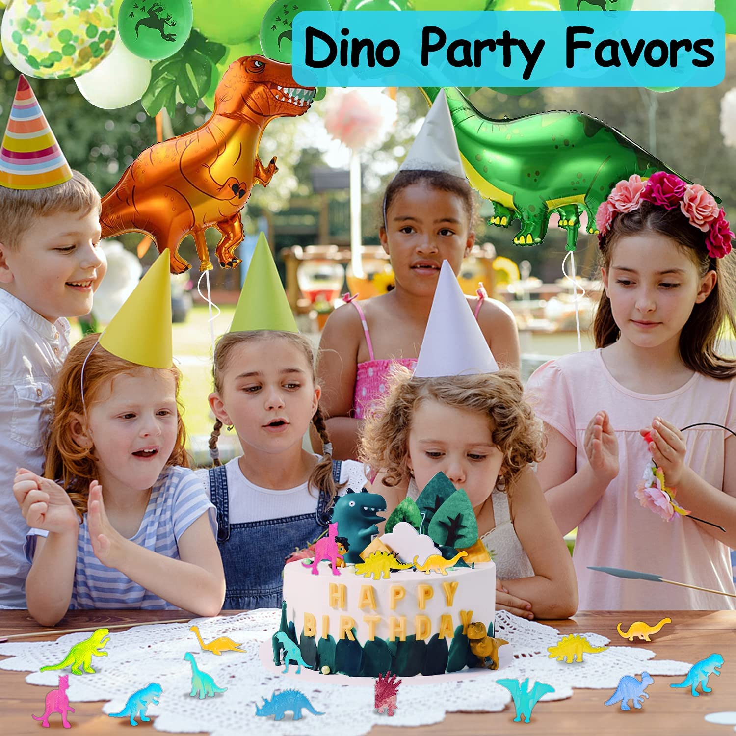 Foto 5 | Minifiguras De Dinosaurio Toy Augtoy, 48 Unidades, Que Brillan En La Oscuridad - Venta Internacional.