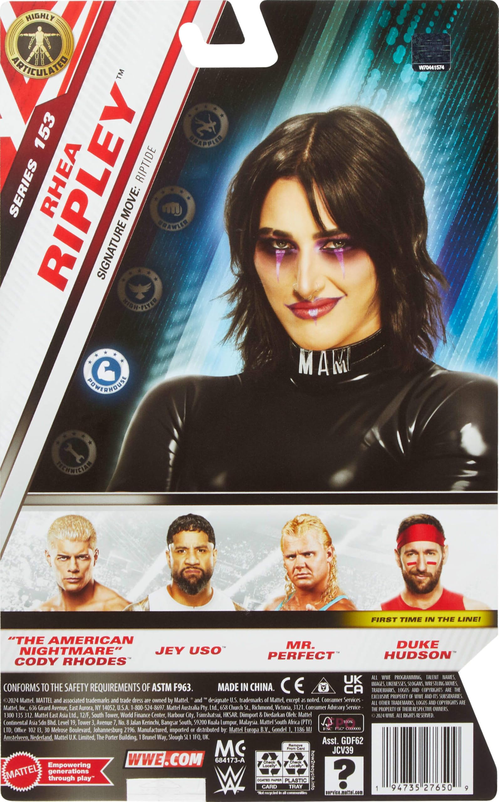 Foto 7 pulgar | Figura De Acción Mattel Wwe Rhea Ripley Main Event 15 Cm - Venta Internacional.
