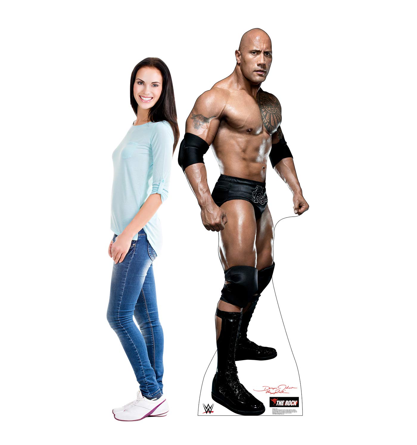 Foto 3 | Cartulina Recortada De Cartón Vertical People The Rock Wwe - Venta Internacional.