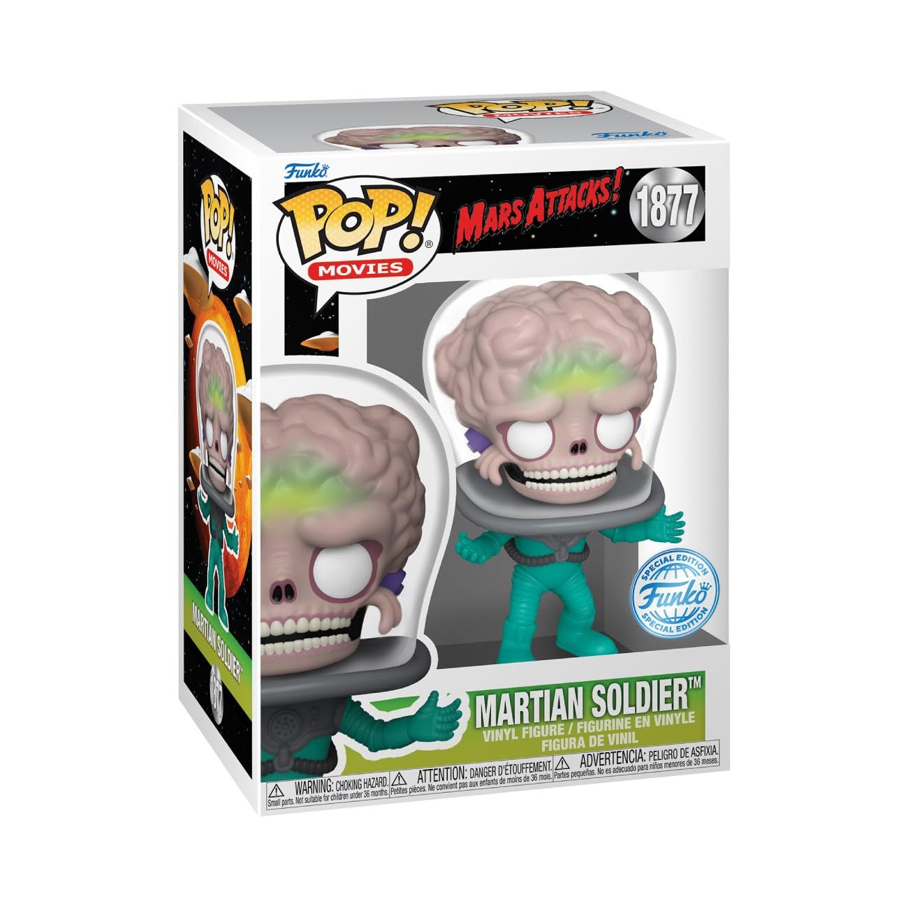 Foto 2 pulgar | ¡funko Pop! Películas Mars Attacks Soldier Con Glow Spc - Venta Internacional.