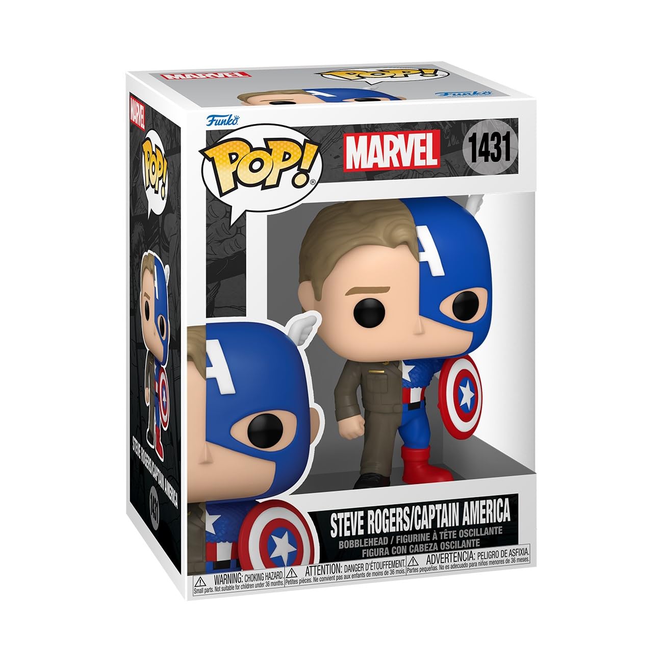 Foto 2 pulgar | Figura De Vinilo Coleccionable Funko Pop Marvel Split Captain America - Venta Internacional.