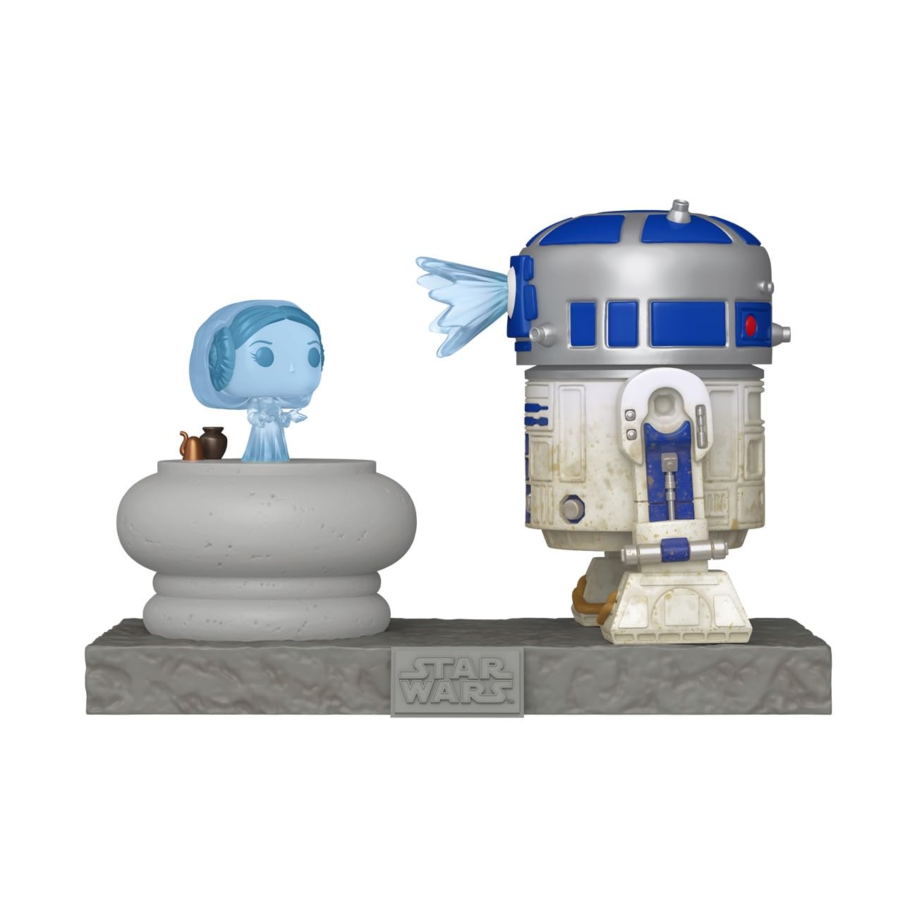 Foto 2 | Figura De Vinilo Coleccionable Funko Pop Deluxe R2-d2 Con Leia - Venta Internacional.