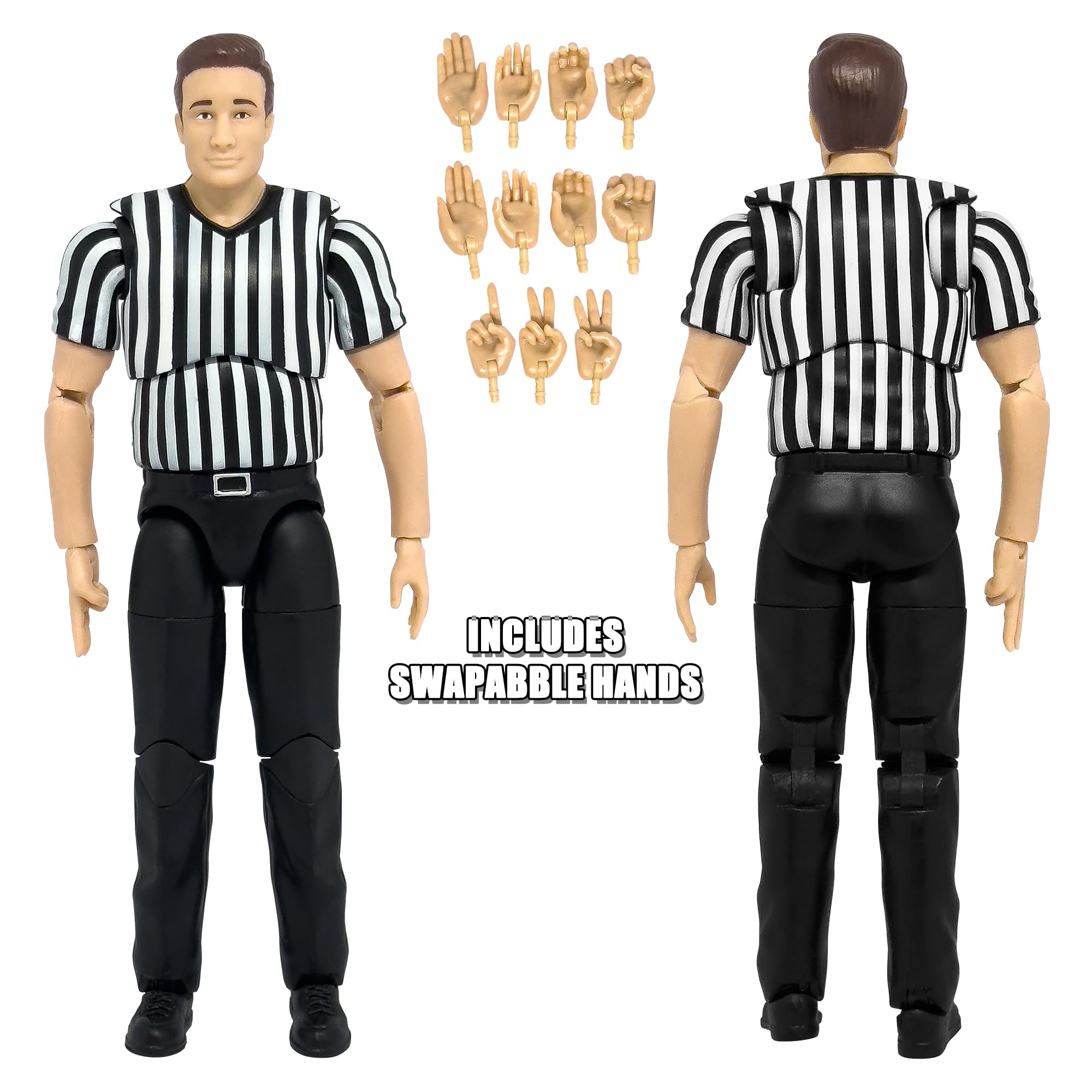 Foto 3 pulgar | Figuras De Acción De Lucha Libre Toy Company Ultimate Referee - Venta Internacional.