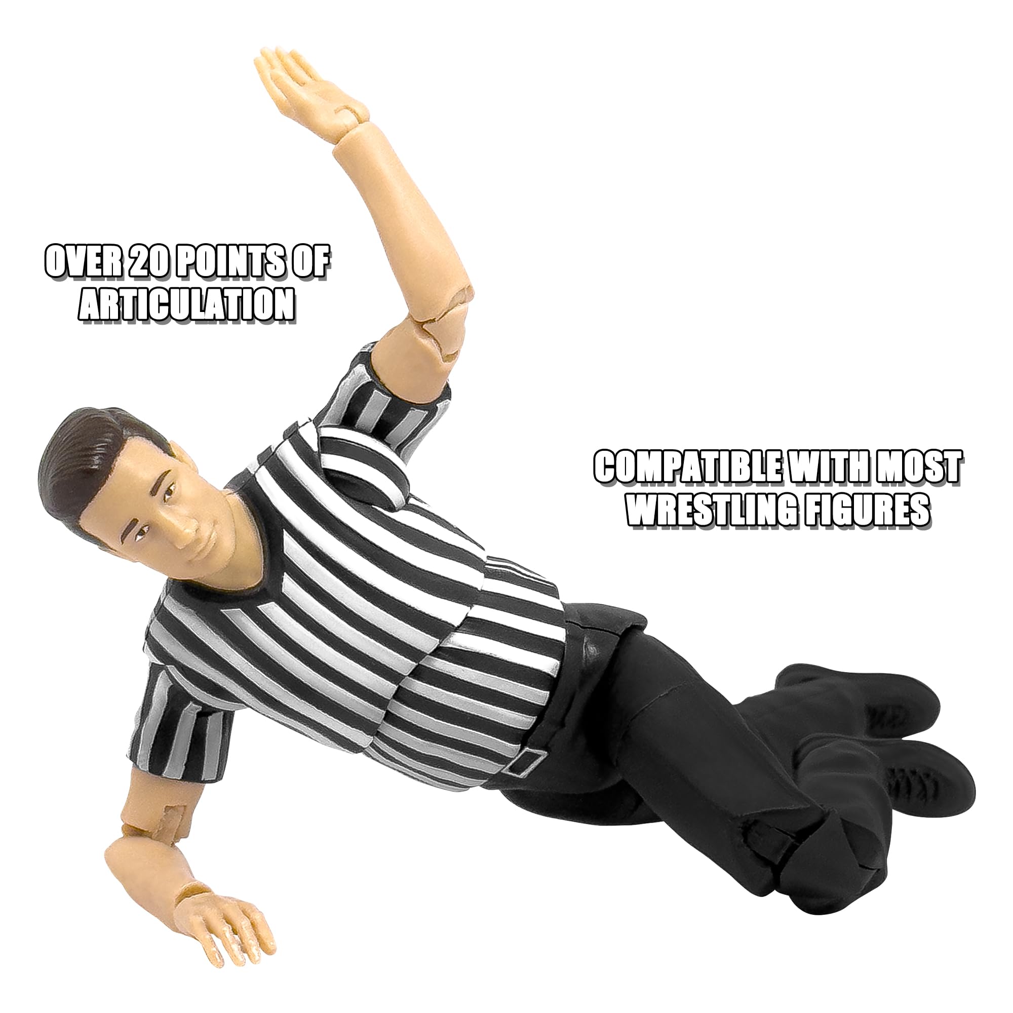 Foto 4 pulgar | Figuras De Acción De Lucha Libre Toy Company Ultimate Referee - Venta Internacional.
