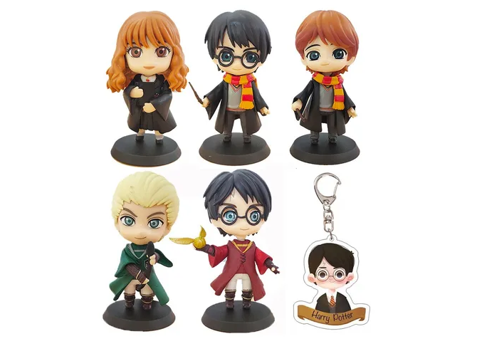 Foto 2 pulgar | 5pzs Xtellar Harry Potter Colección Juguetes Figuras Con Colgante