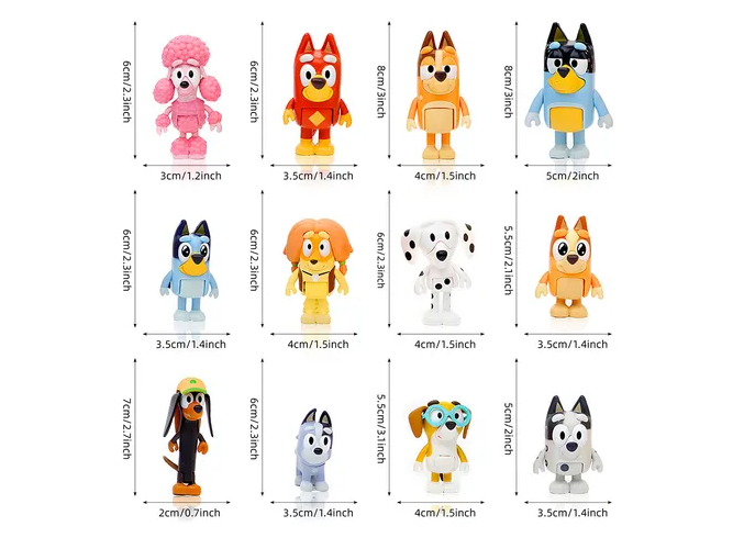 Foto 3 | Figuras Bluey Familia y Amigos Xtellar 12 Piezas