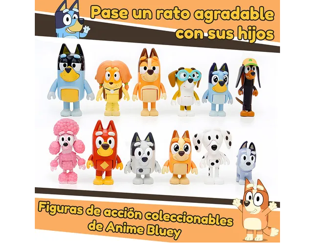 Foto 5 | Figuras Bluey Familia y Amigos Xtellar 12 Piezas