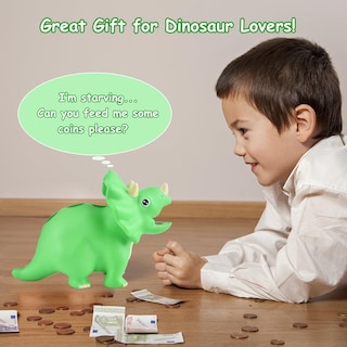 Foto 3 | Hucha Con Forma De Dinosaurio Pjdrllc De Plástico Irrompible Para Niños - Venta Internacional.