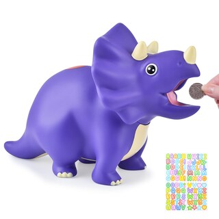 Foto 1 | Hucha Con Forma De Dinosaurio Pjdrllc De Plástico Irrompible Para Niños - Venta Internacional.