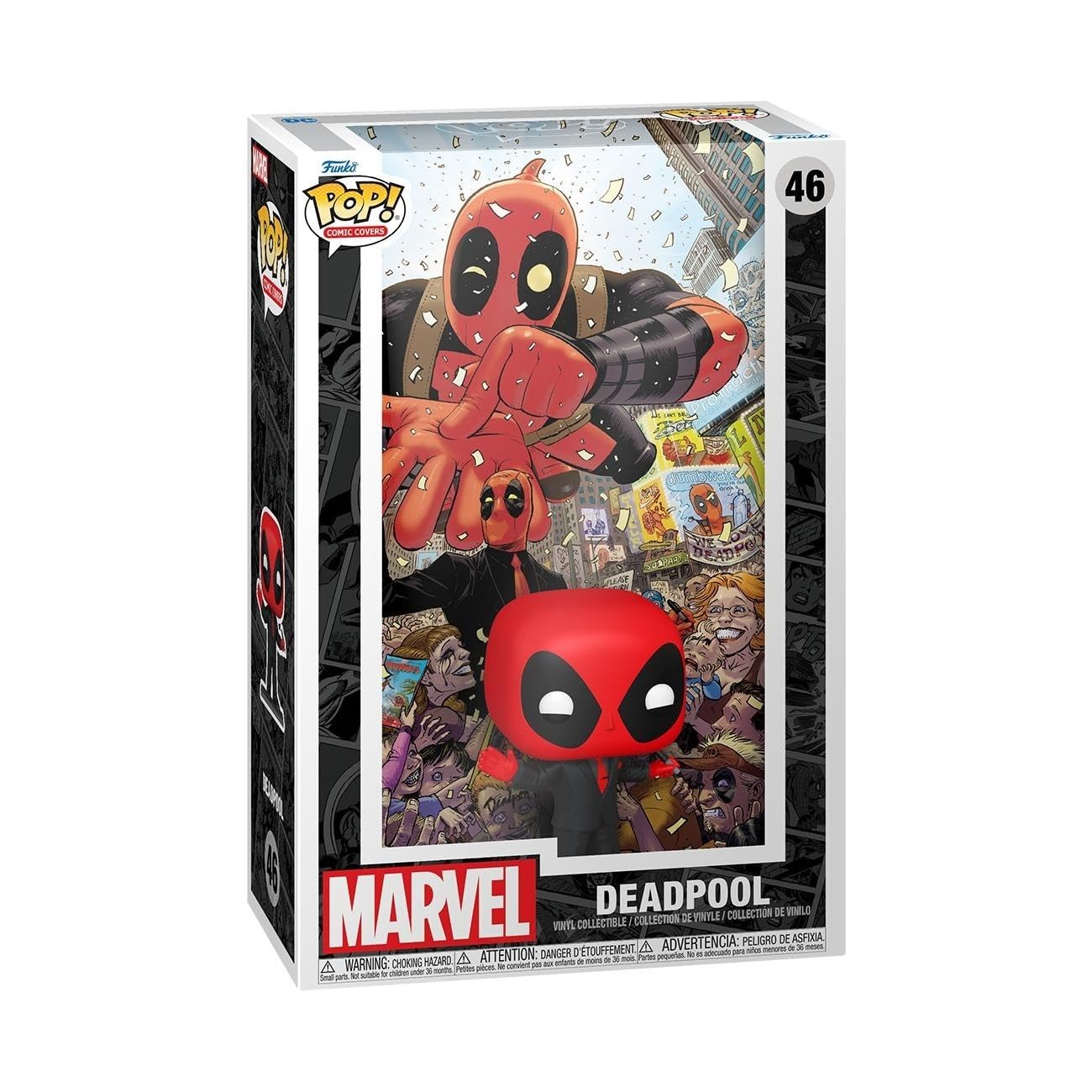 Foto 2 pulgar | ¡funko Pop! Portada De Cómic Marvel Deadpool (2025) #1 Black Suit - Venta Internacional.