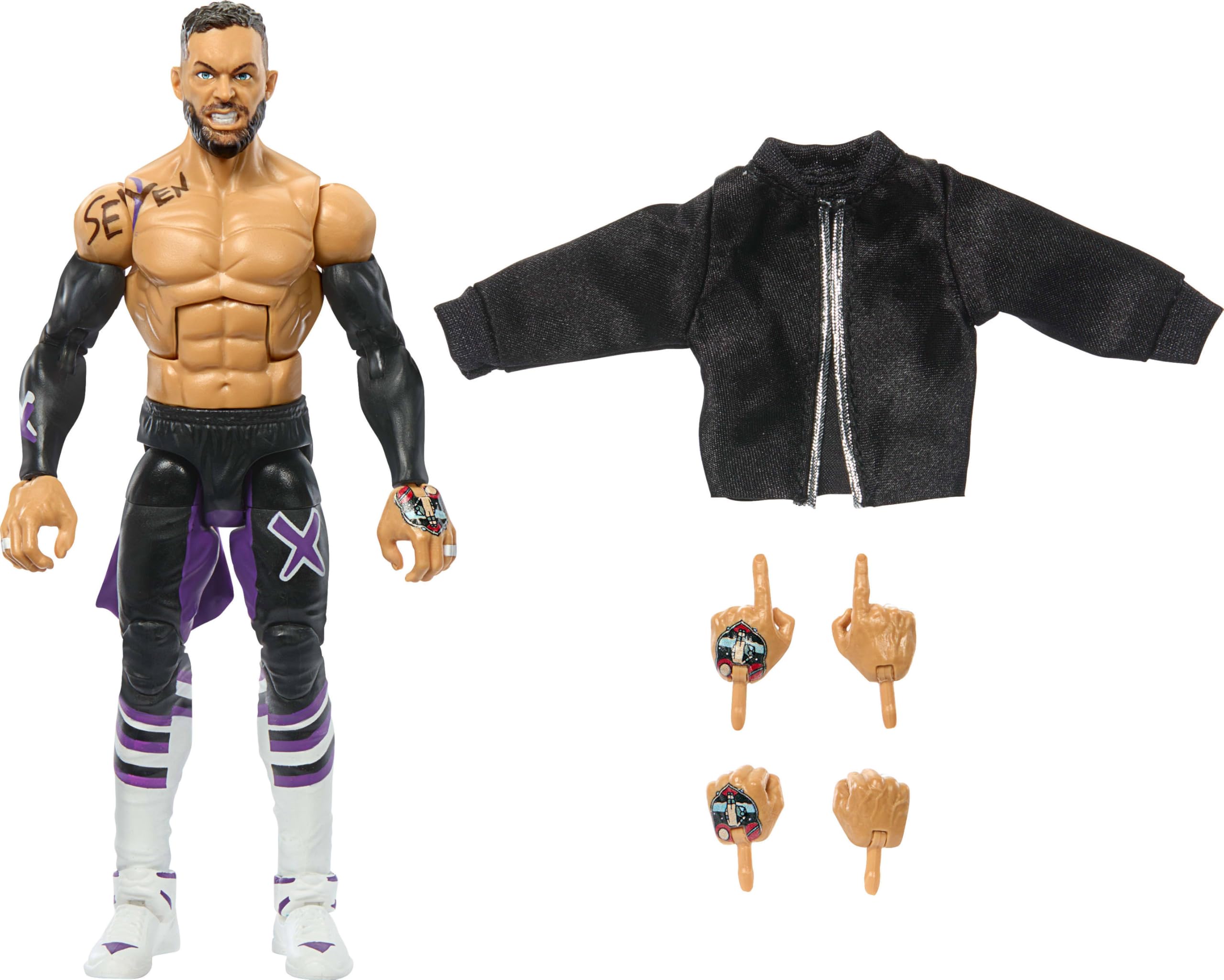 Foto 2 pulgar | Figura De Acción Mattel Wwe Elite Finn Balor De 6 Pulgadas Con Accesorios - Venta Internacional.