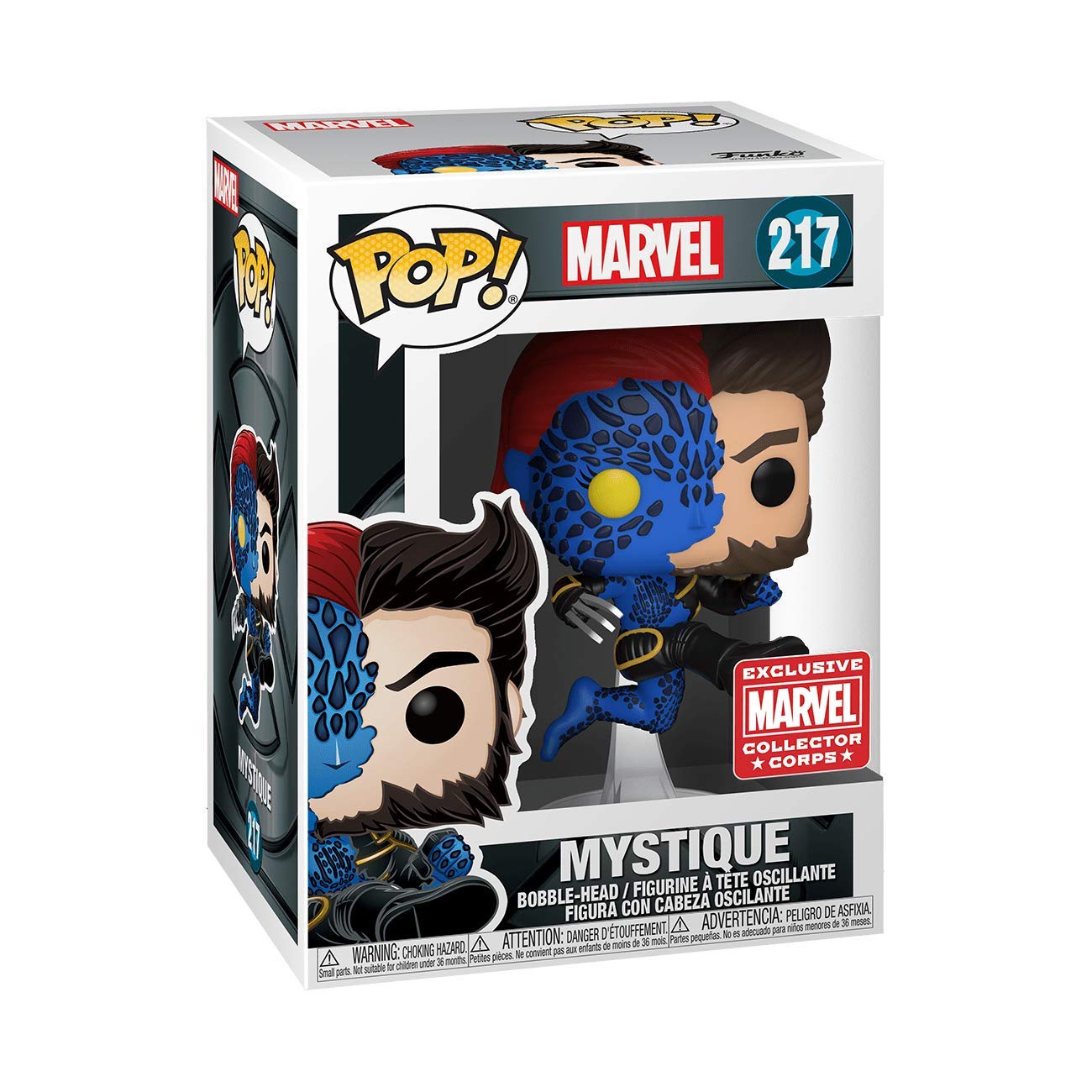 Foto 3 pulgar | Figura De Juguete Funko Pop! Marvel Collector Corps Transforming Mystique #217 Con Funda Protectora - Venta Internacio