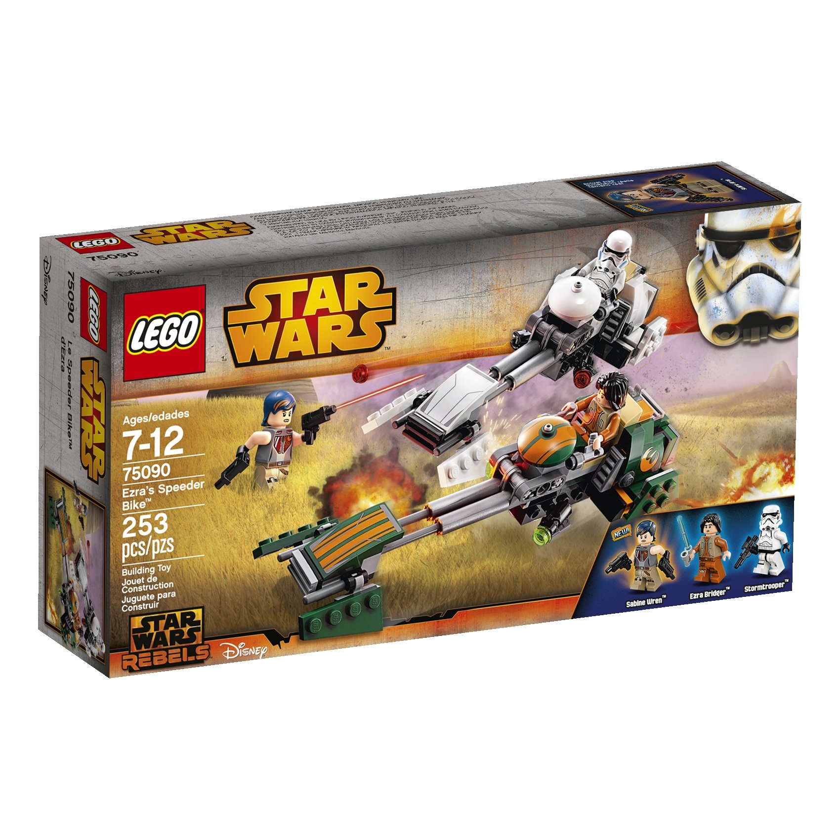 Foto 2 pulgar | Bicicleta Lego Star Wars Ezra's Speeder De Juguete Con Imperial Speeder - Venta Internacional.