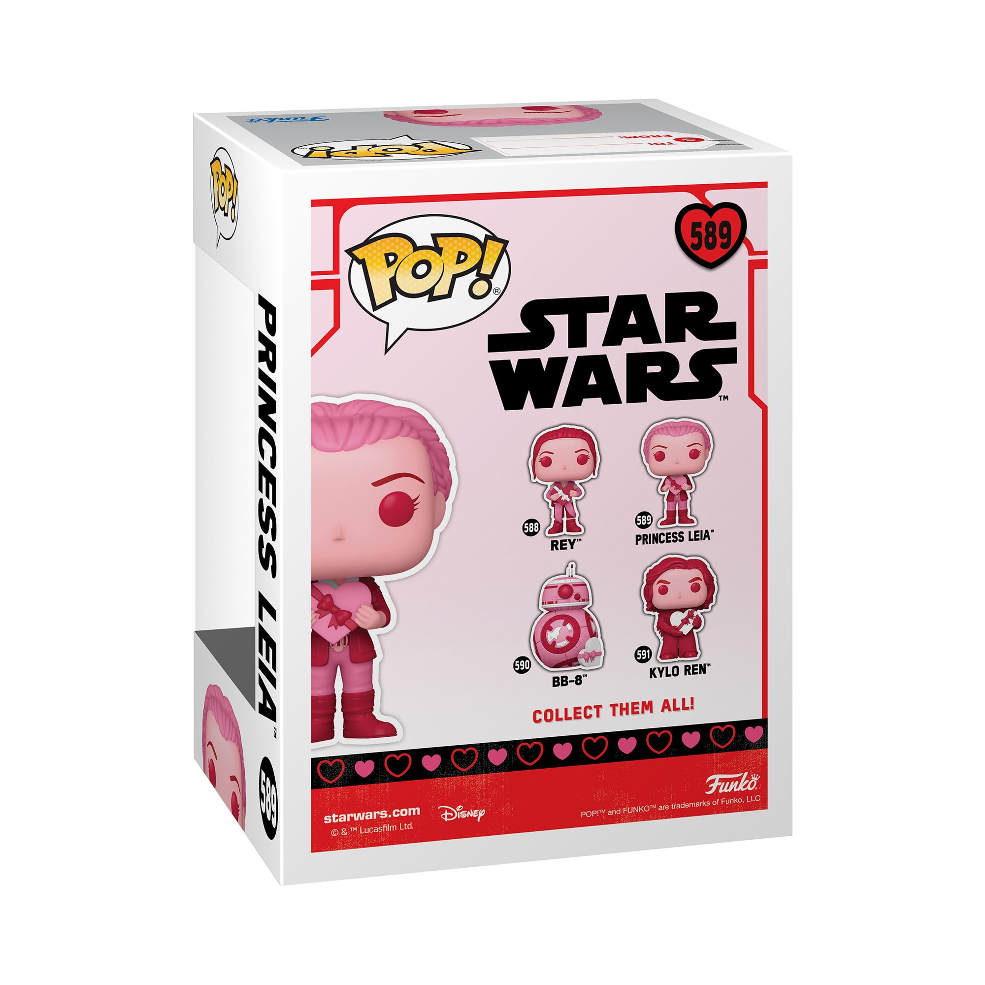 Foto 4 pulgar | Princesa Leia De San Valentín Funko Pop Star Wars, 11 Cm - Venta Internacional.