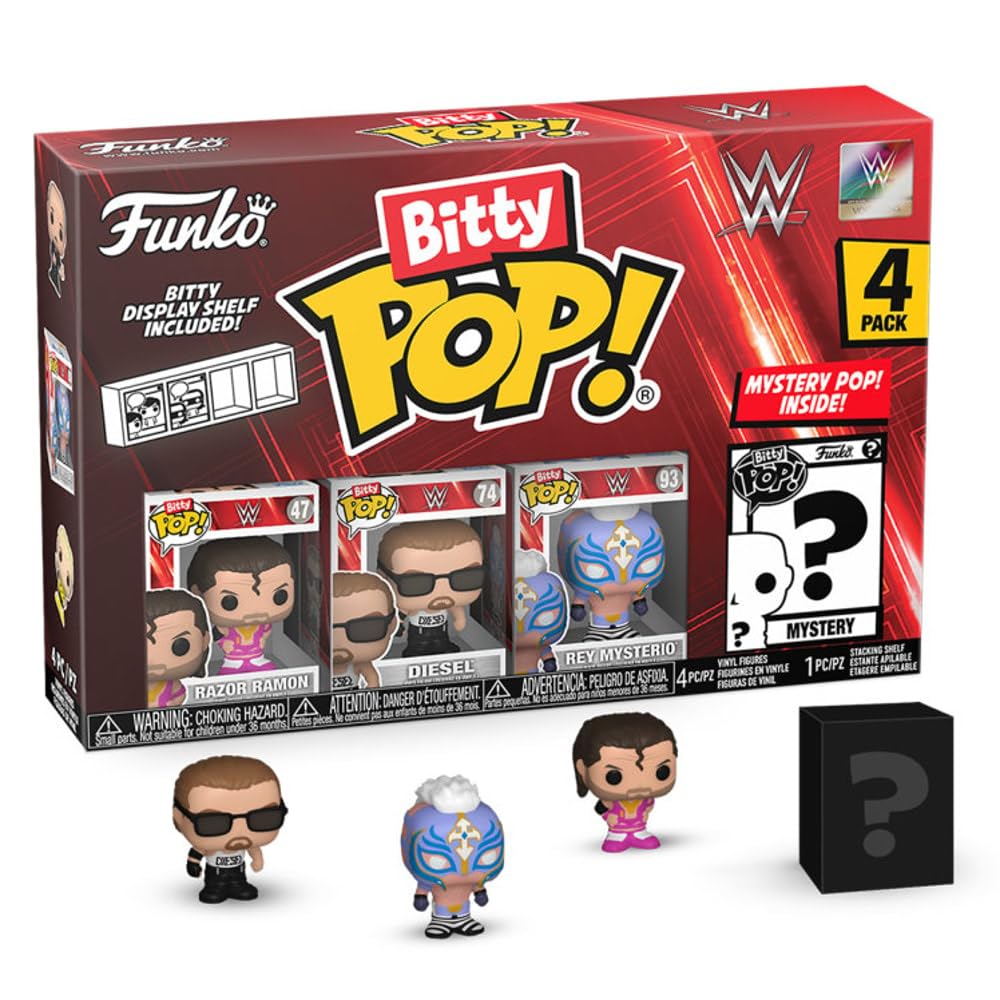 Foto 2 pulgar | Paquete De 4 Minijuguetes Coleccionables Funko Bitty Pop! Figuras Wwe - Venta Internacional.