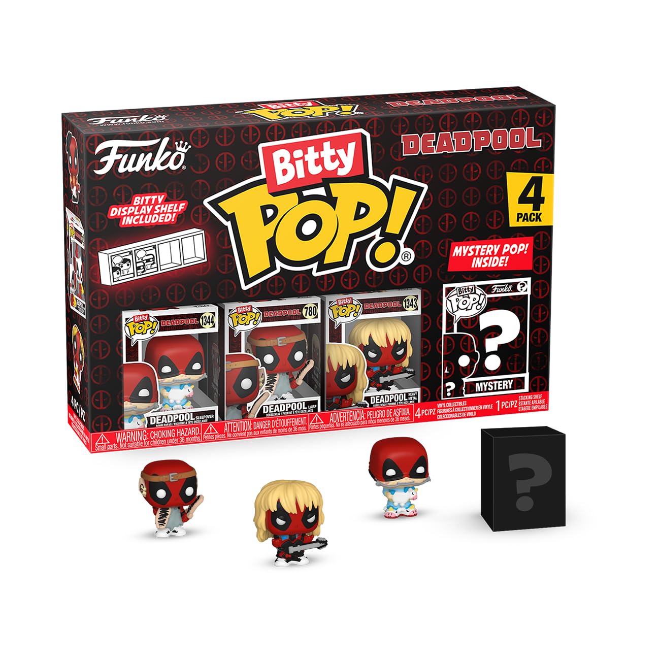 Foto 2 pulgar | Paquete De 4 Minijuguetes Coleccionables Funko Bitty Pop! Deadpool - Venta Internacional.