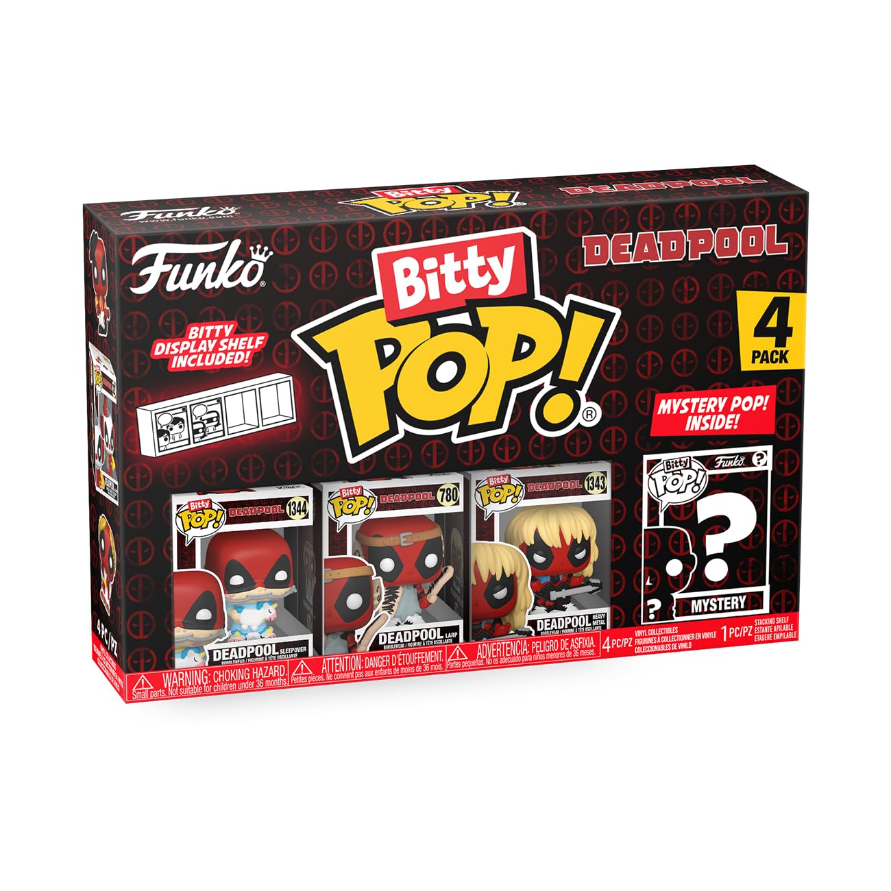 Foto 7 pulgar | Paquete De 4 Minijuguetes Coleccionables Funko Bitty Pop! Deadpool - Venta Internacional.