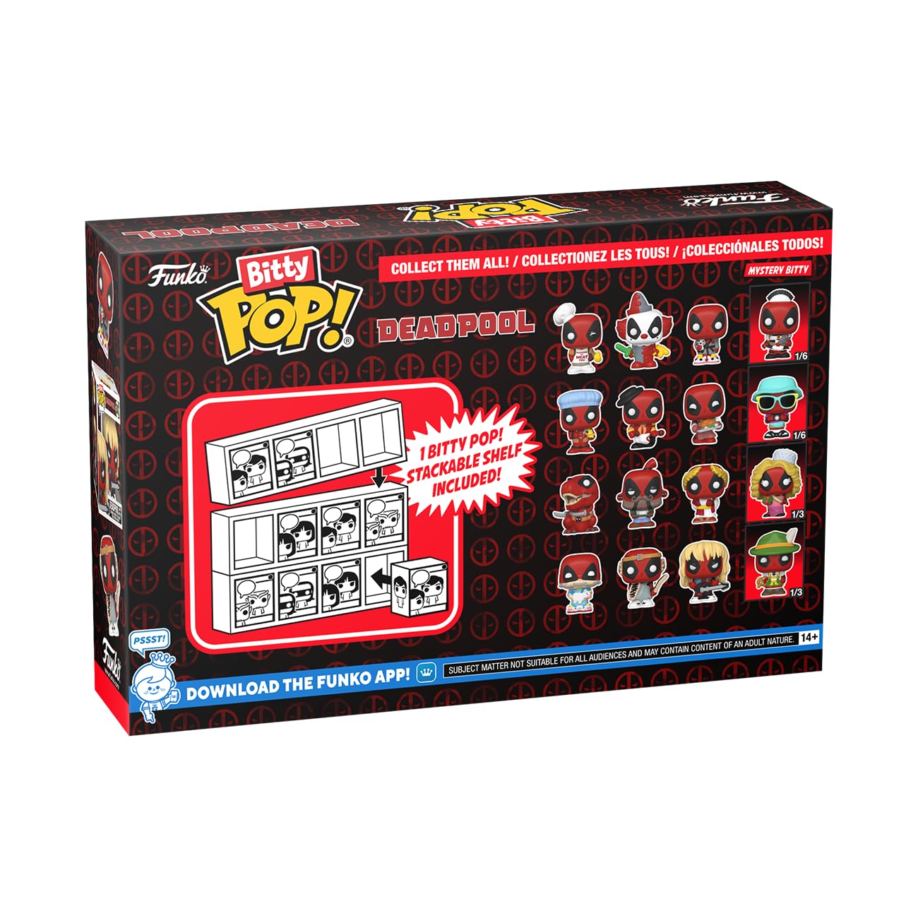 Foto 7 | Paquete De 4 Minijuguetes Coleccionables Funko Bitty Pop! Deadpool - Venta Internacional.
