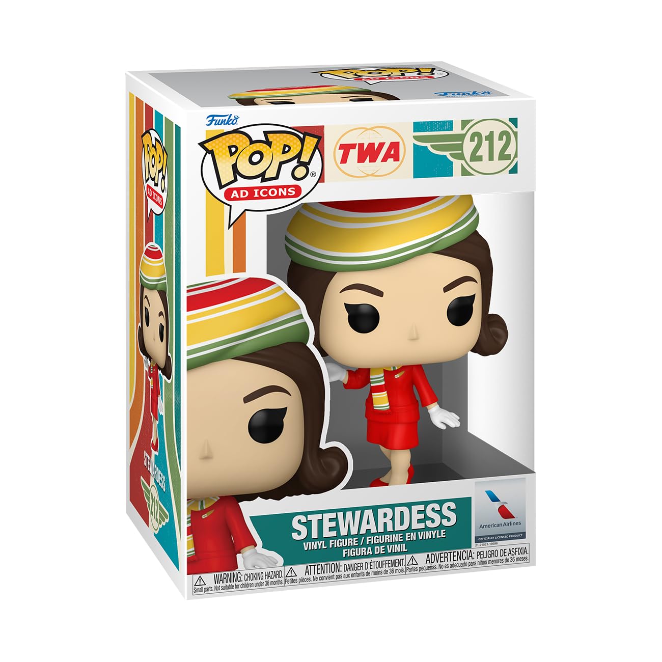 Foto 3 pulgar | Figura Funko Pop! Iconos Publicitarios Trans World Airlines Stewardess 3 - Venta Internacional.