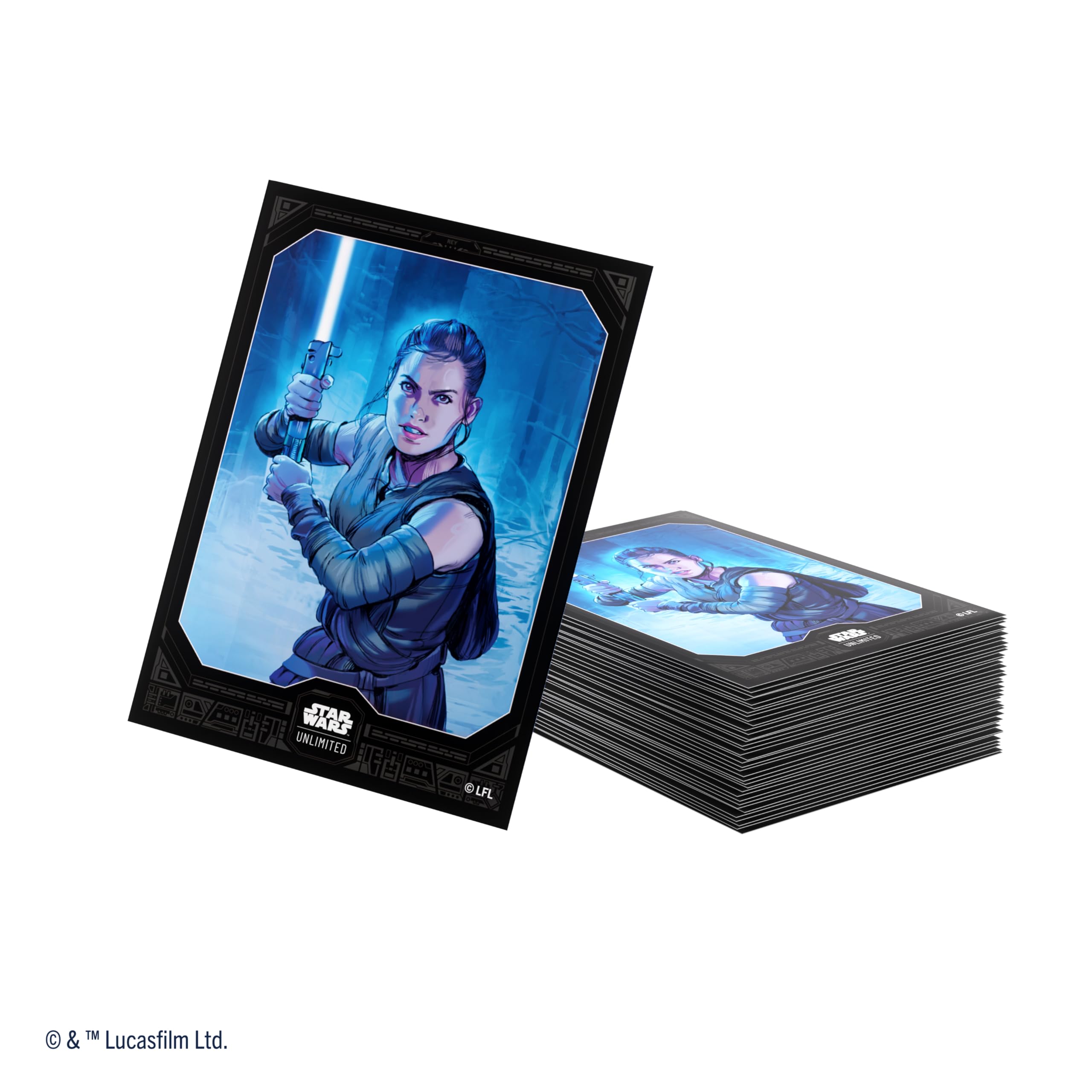 Foto 2 | Art Sleeves Gamegenic Star Wars Unlimited Rey Pack 60 +1 - Venta Internacional.