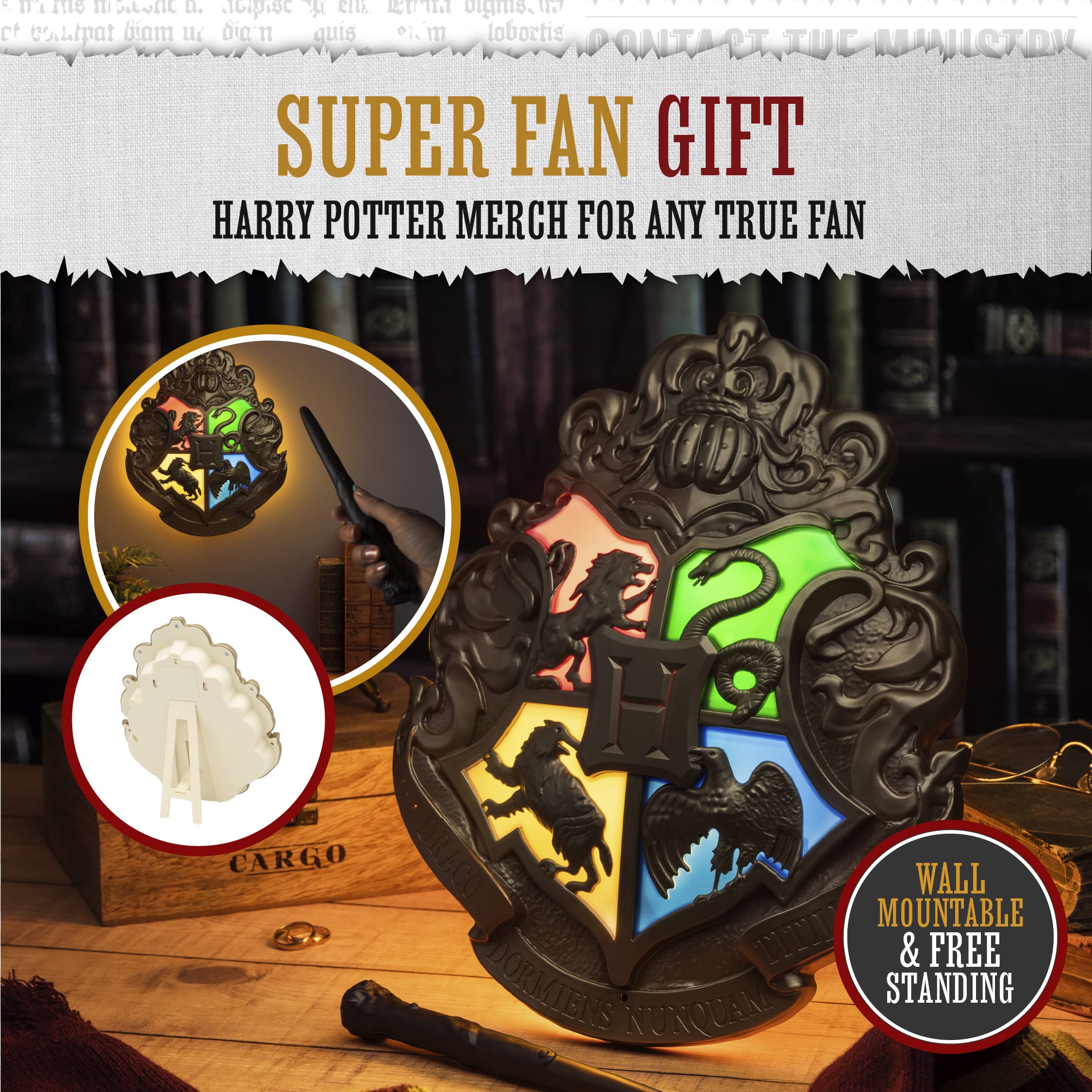 Foto 7 pulgar | Lámpara Paladone Con Escudo De Harry Potter Y Mando A Distancia - Venta Internacional.