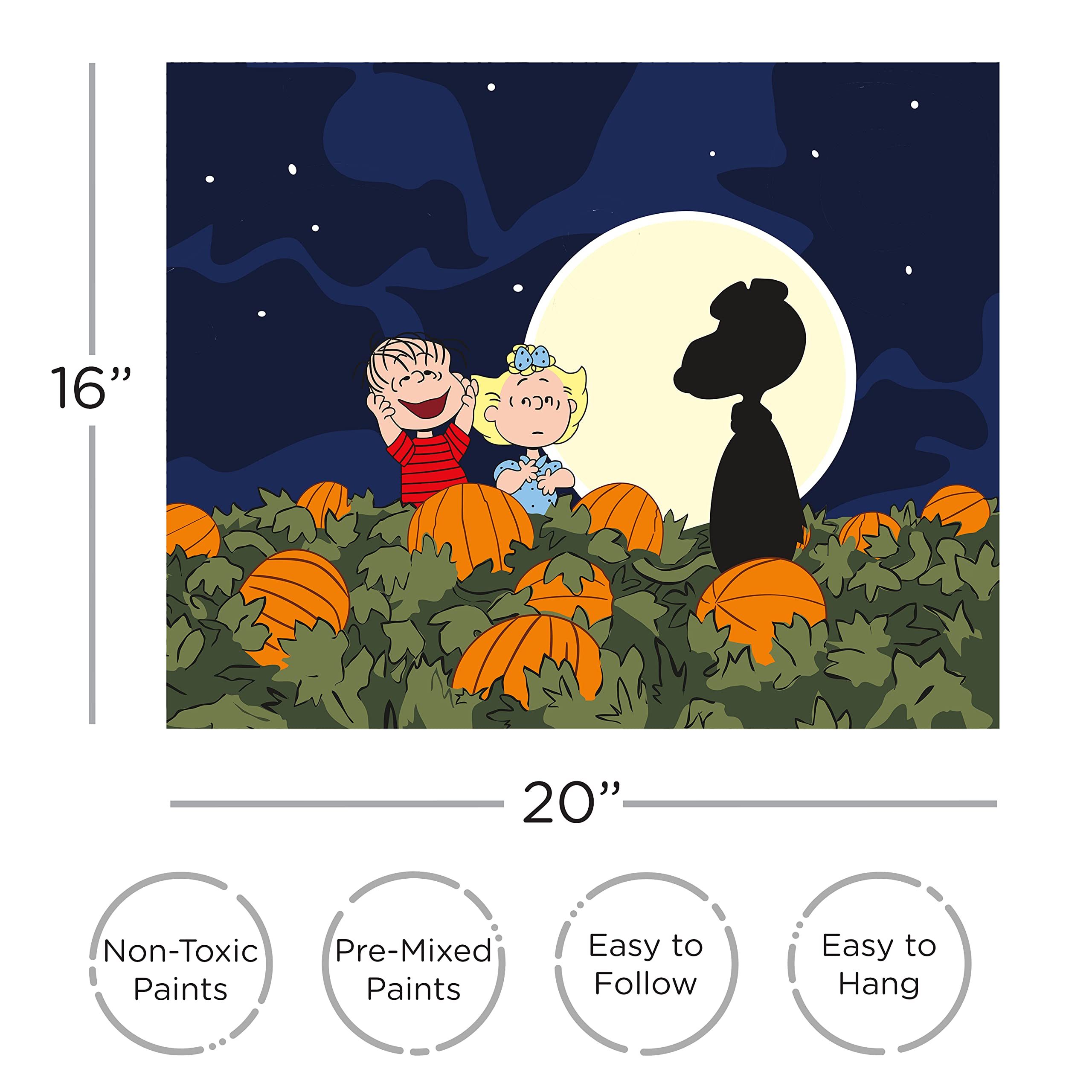 Foto 3 pulgar | Kit De Pintura Art By Numbers Aquarius Peanuts Great Pumpkin - Venta Internacional.