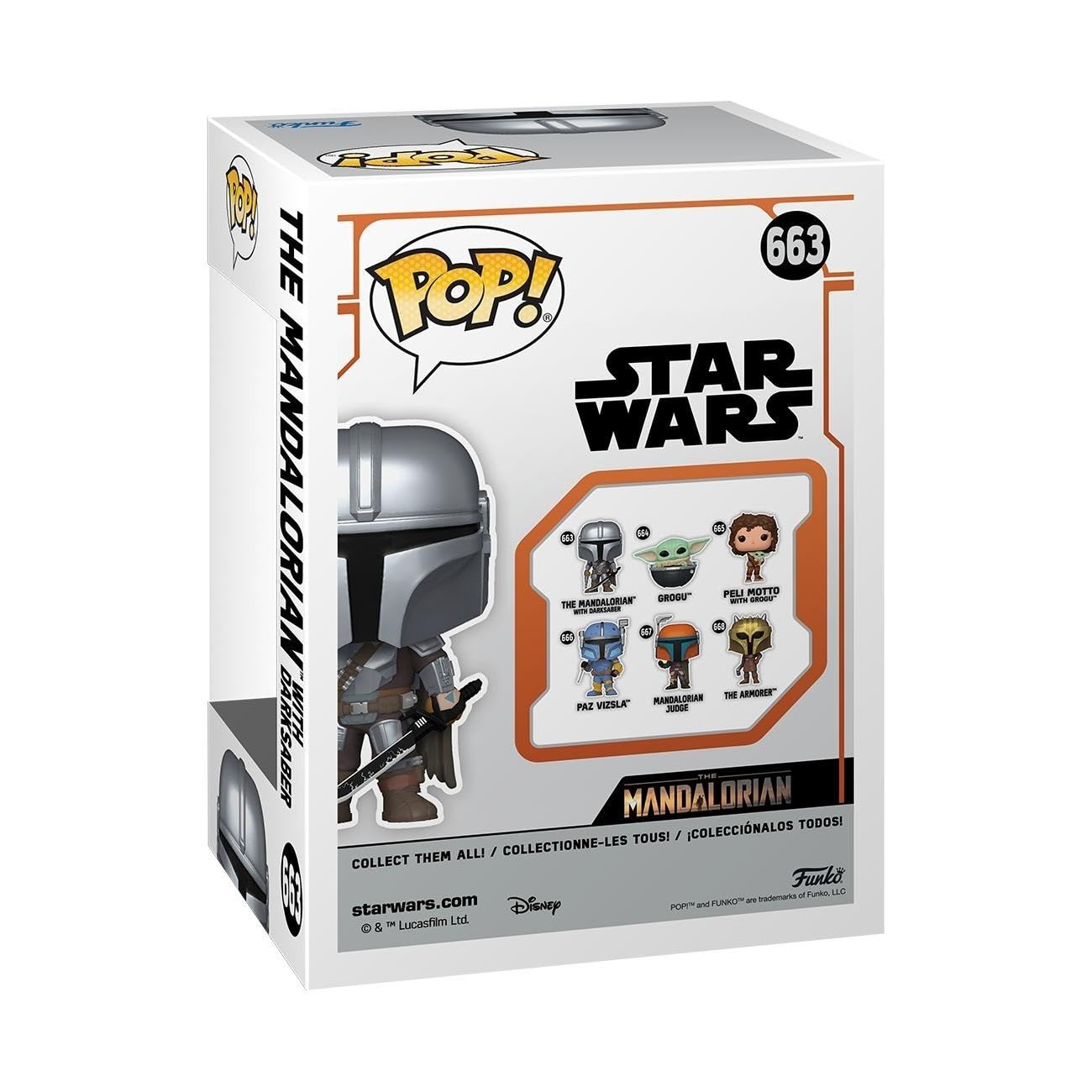 Foto 3 | Figura De Acción Funko Pop! Star Wars: The Mandalorian Con Darksaber - Venta Internacional.