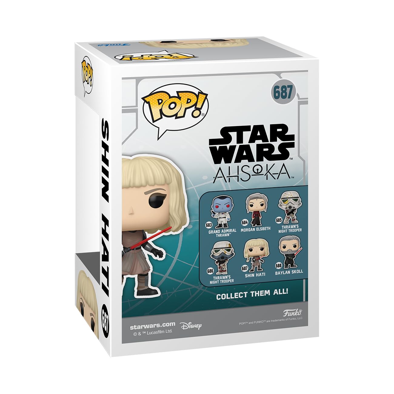 Foto 3 | Figura Funko Pop! Star Wars Ahsoka Shin Hati, 9,8 Cm - Venta Internacional.