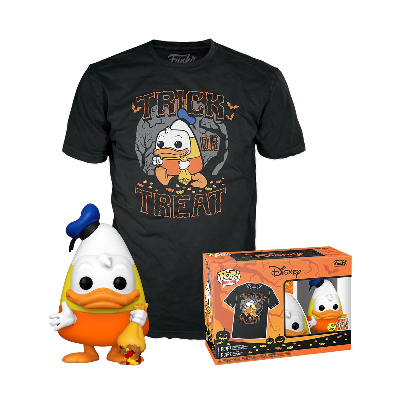 Foto 2 pulgar | ¡funko Pop! Y Camiseta Disney Halloween Donald Duck M - Venta Internacional.