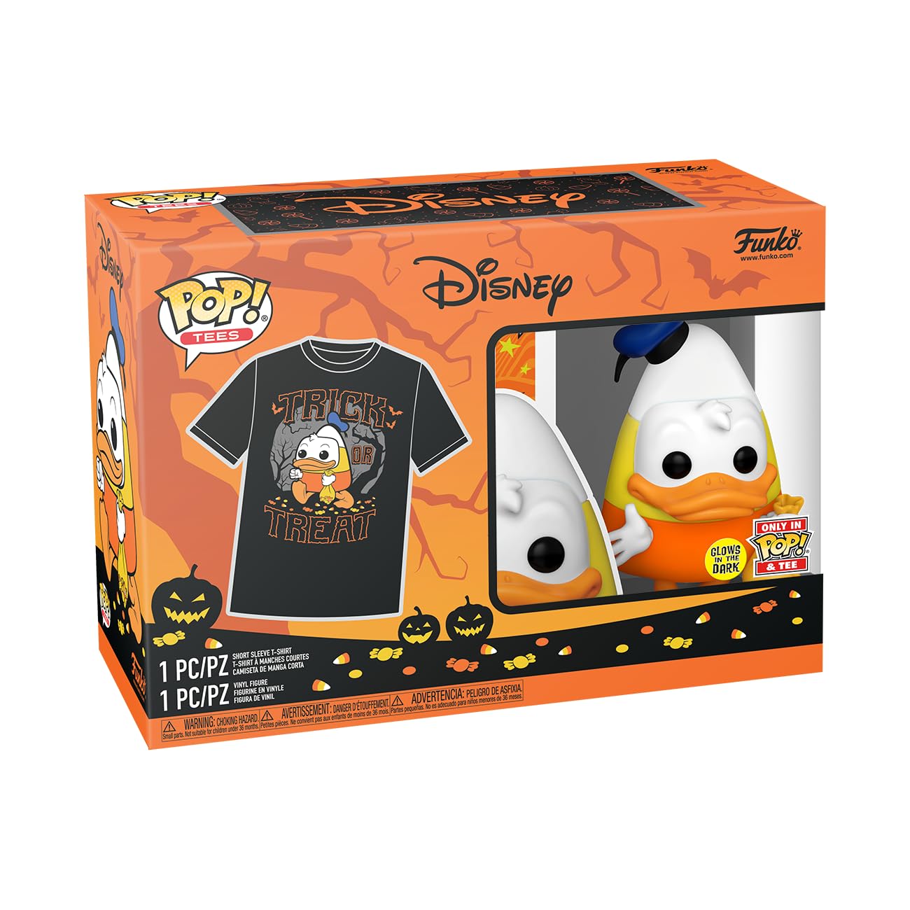 Foto 2 | ¡funko Pop! Y Camiseta Disney Halloween Donald Duck M - Venta Internacional.