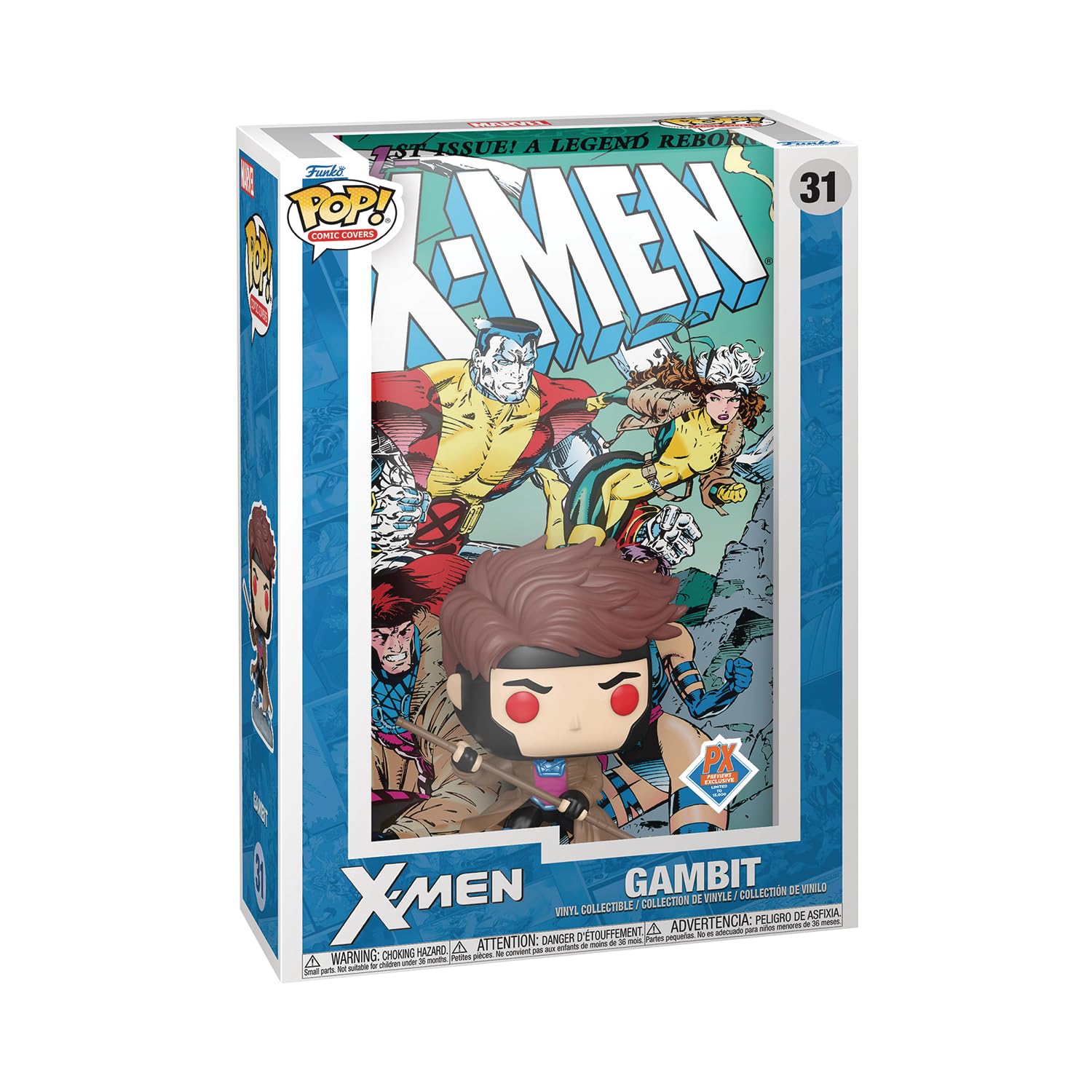 Foto 2 pulgar | Figura Funko Pop! Portada De Cómic Marvel X-men #1 Gambit Px - Venta Internacional.