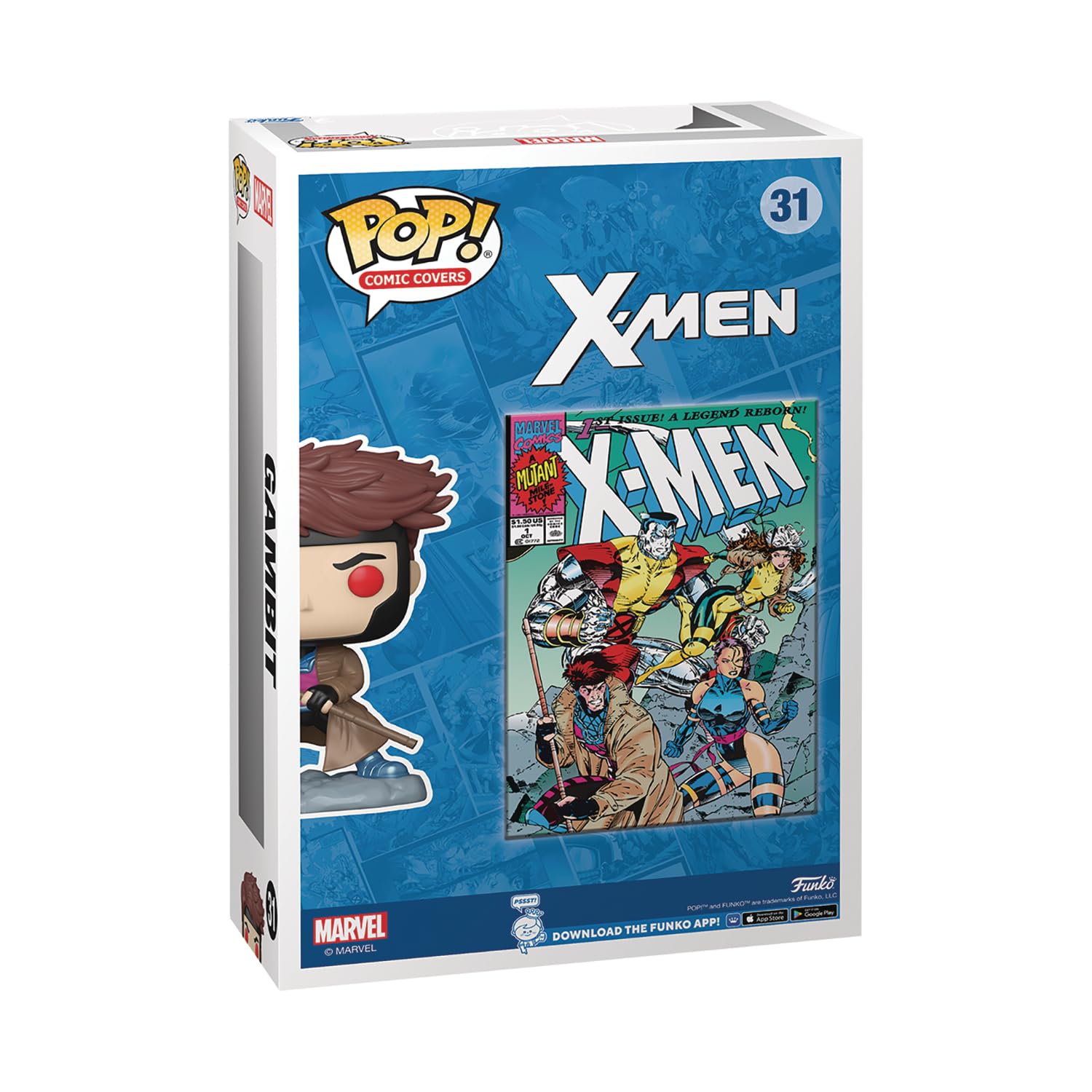 Foto 4 pulgar | Figura Funko Pop! Portada De Cómic Marvel X-men #1 Gambit Px - Venta Internacional.