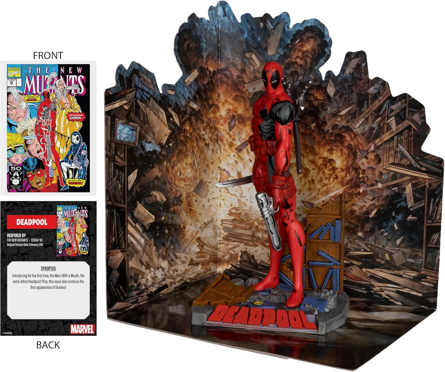 Foto 3 pulgar | Figura Coleccionable Deadpool, Mcfarlane Marvel A Escala 1:10 Con Escena