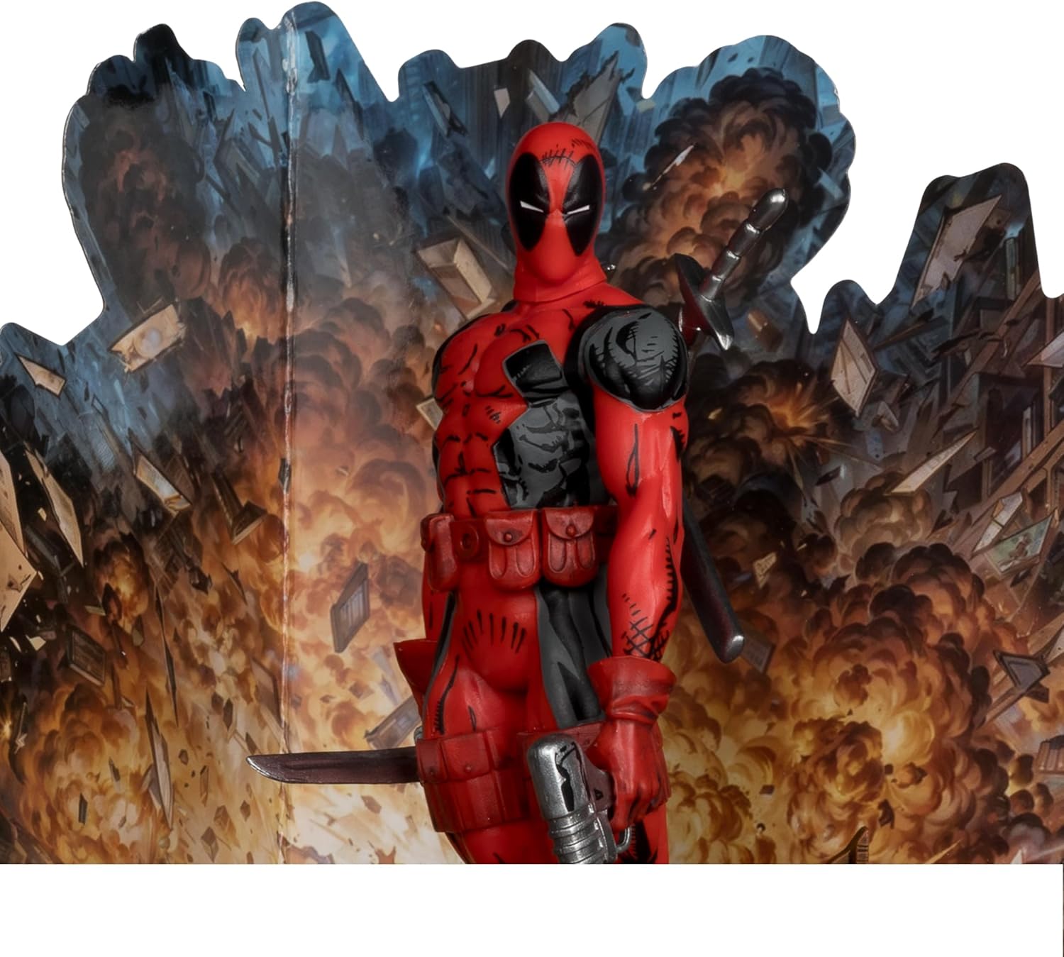 Foto 4 pulgar | Figura Coleccionable Deadpool, Mcfarlane Marvel A Escala 1:10 Con Escena