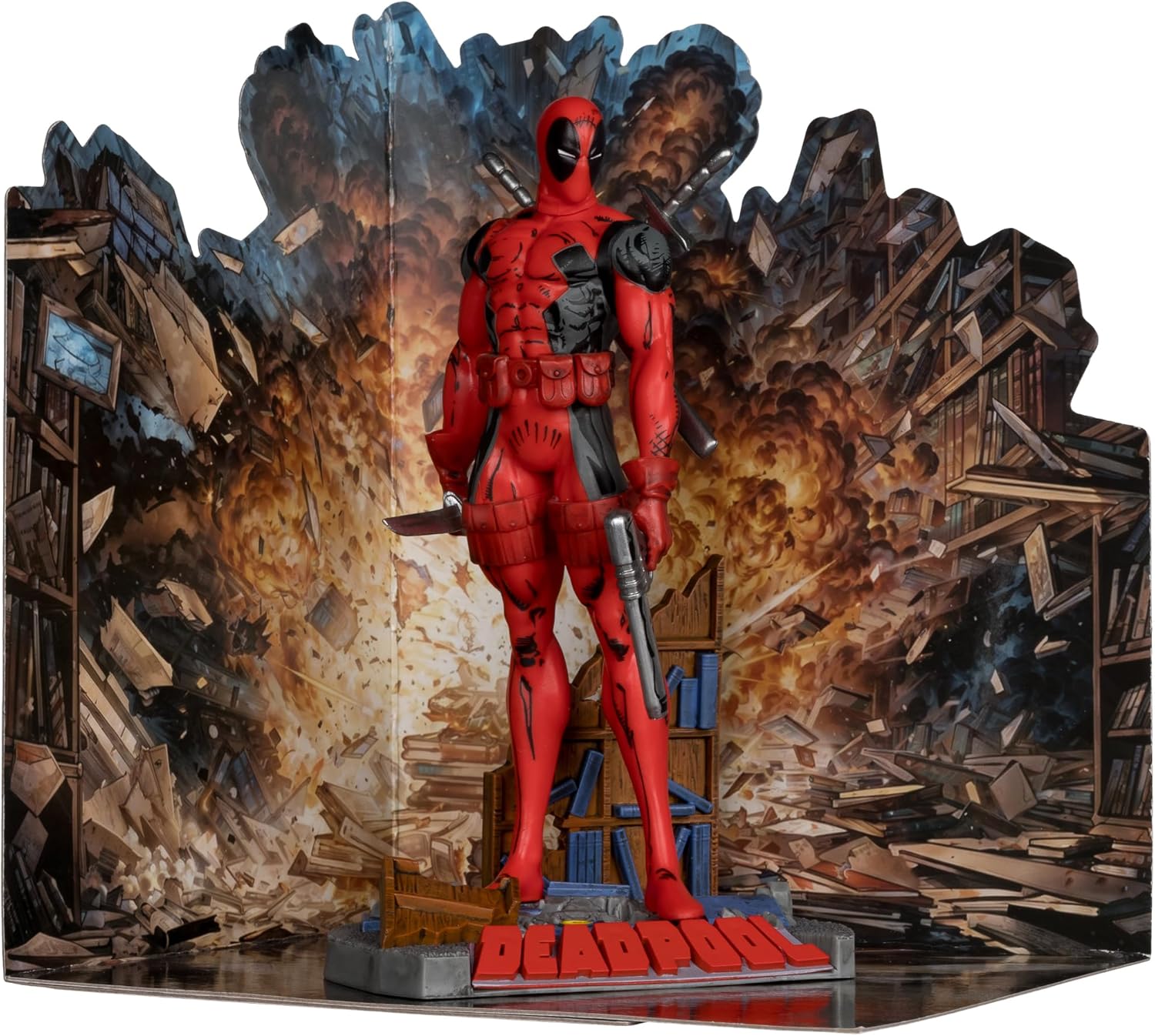 Foto 5 pulgar | Figura Coleccionable Deadpool, Mcfarlane Marvel A Escala 1:10 Con Escena