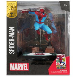 Foto 1 | Figura Coleccionable De Spider-man A Escala 1:10 Con Escena, Etiqueta Dorada