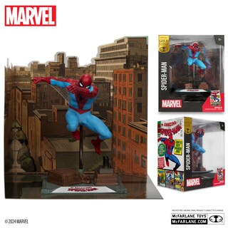 Foto 4 | Figura Coleccionable De Spider-man A Escala 1:10 Con Escena, Etiqueta Dorada