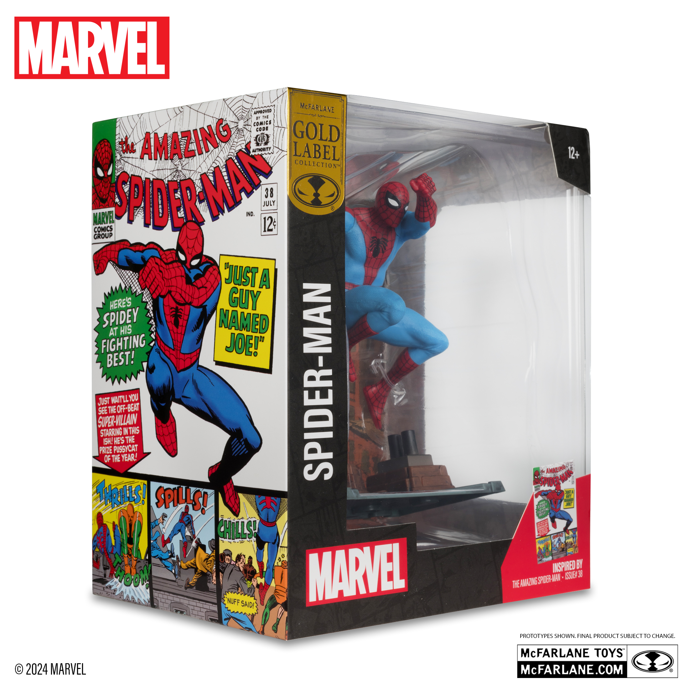 Foto 5 | Figura Coleccionable De Spider-man A Escala 1:10 Con Escena, Etiqueta Dorada