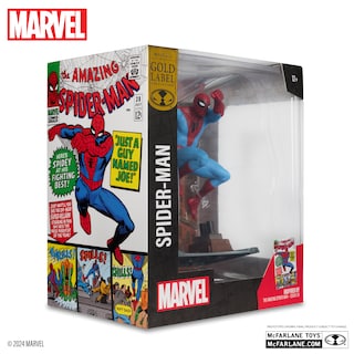 Foto 5 | Figura Coleccionable De Spider-man A Escala 1:10 Con Escena, Etiqueta Dorada