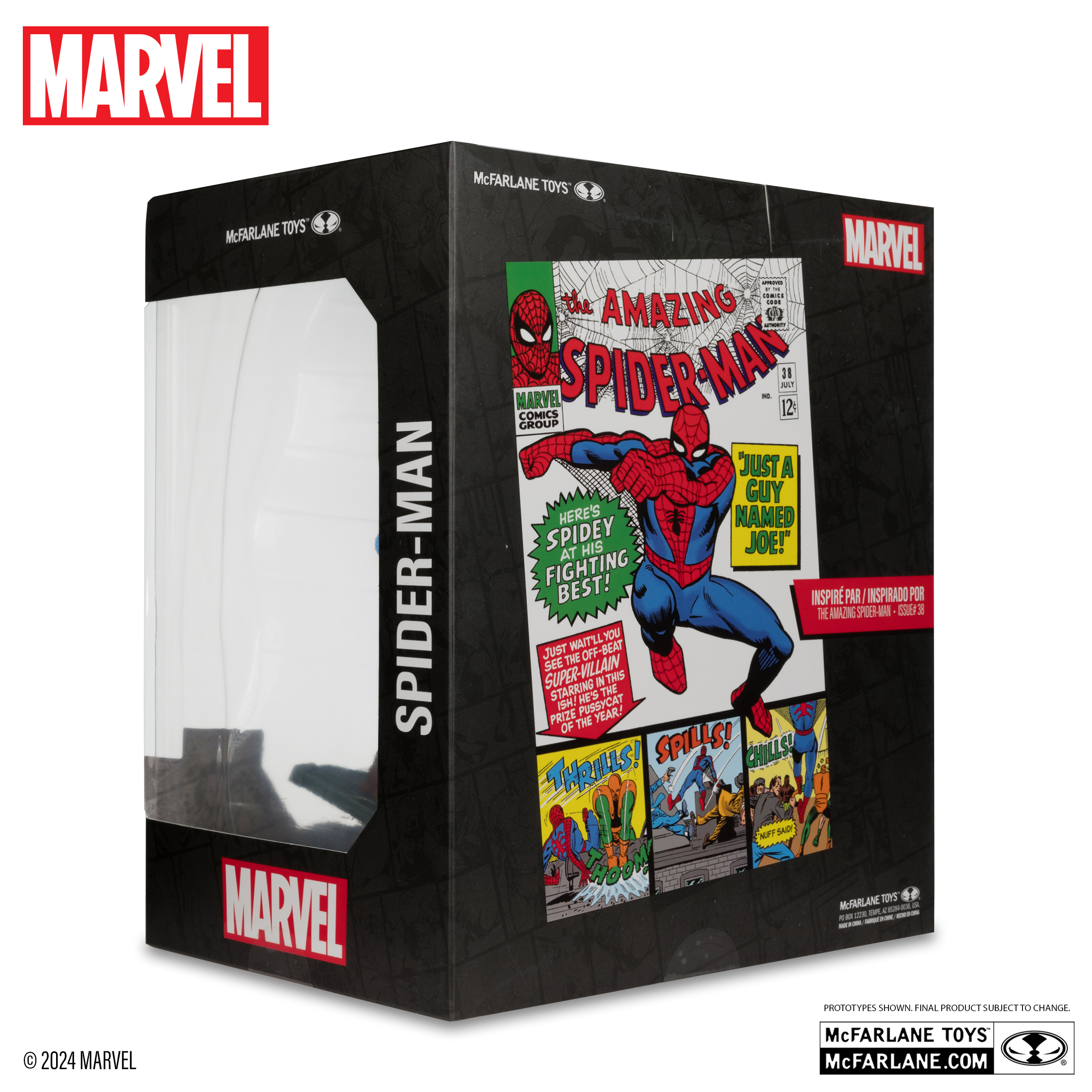 Foto 7 pulgar | Figura Coleccionable De Spider-man A Escala 1:10 Con Escena, Etiqueta Dorada