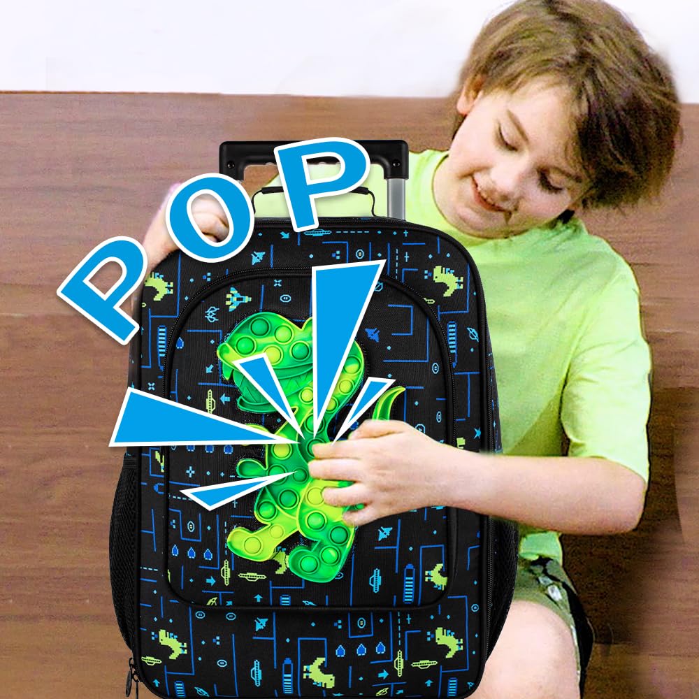 Foto 3 pulgar | Equipaje Para Niños Agsdon Lindo Dinosaurio Rolling Wheels Boys - Venta Internacional.