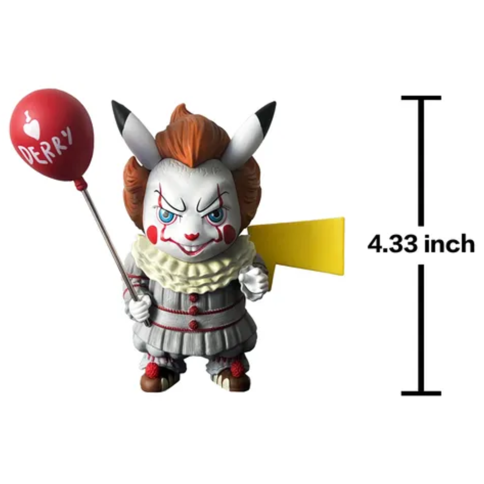 Foto 3 pulgar | Figura Pikachu Pennywise Payaso It Eso Anime Colección