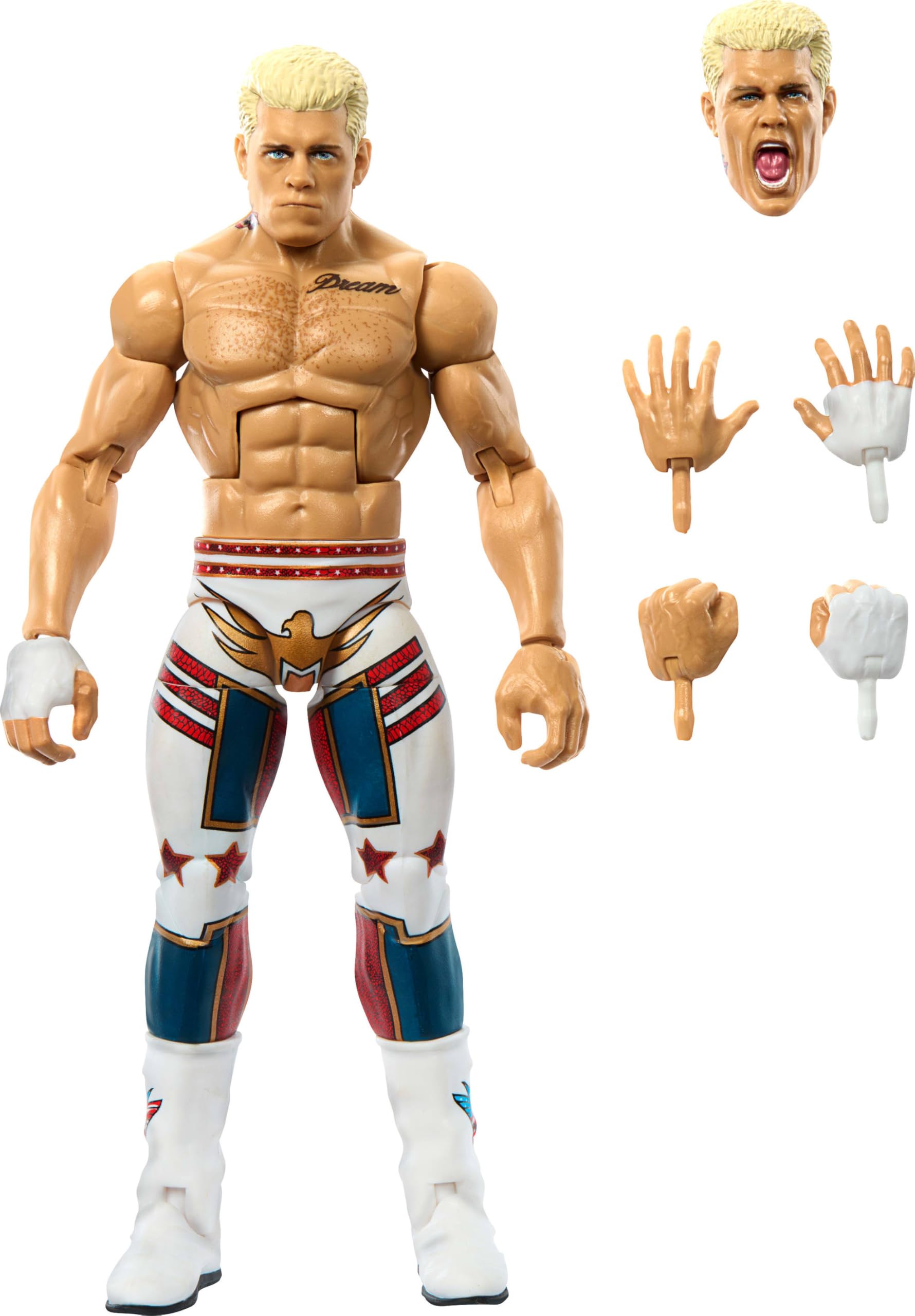 Foto 2 pulgar | Figura De Acción Mattel Wwe Elite Cody Rhodes De 6 Pulgadas Con Acc - Venta Internacional.
