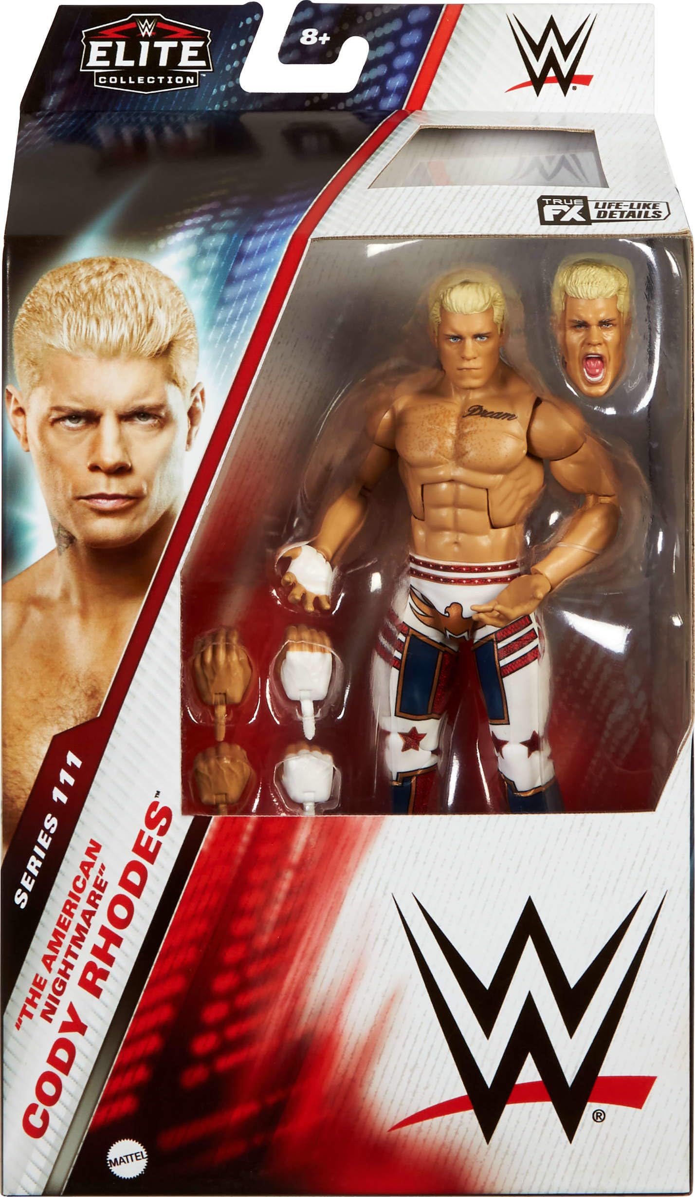 Foto 3 pulgar | Figura De Acción Mattel Wwe Elite Cody Rhodes De 6 Pulgadas Con Acc - Venta Internacional.