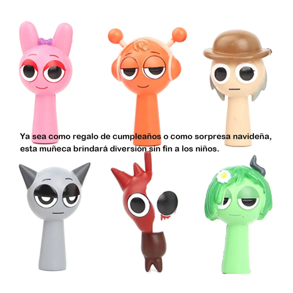 Foto 6 pulgar | Kit 24 Figuras Sprunki Monstruos Lab.g  Colores